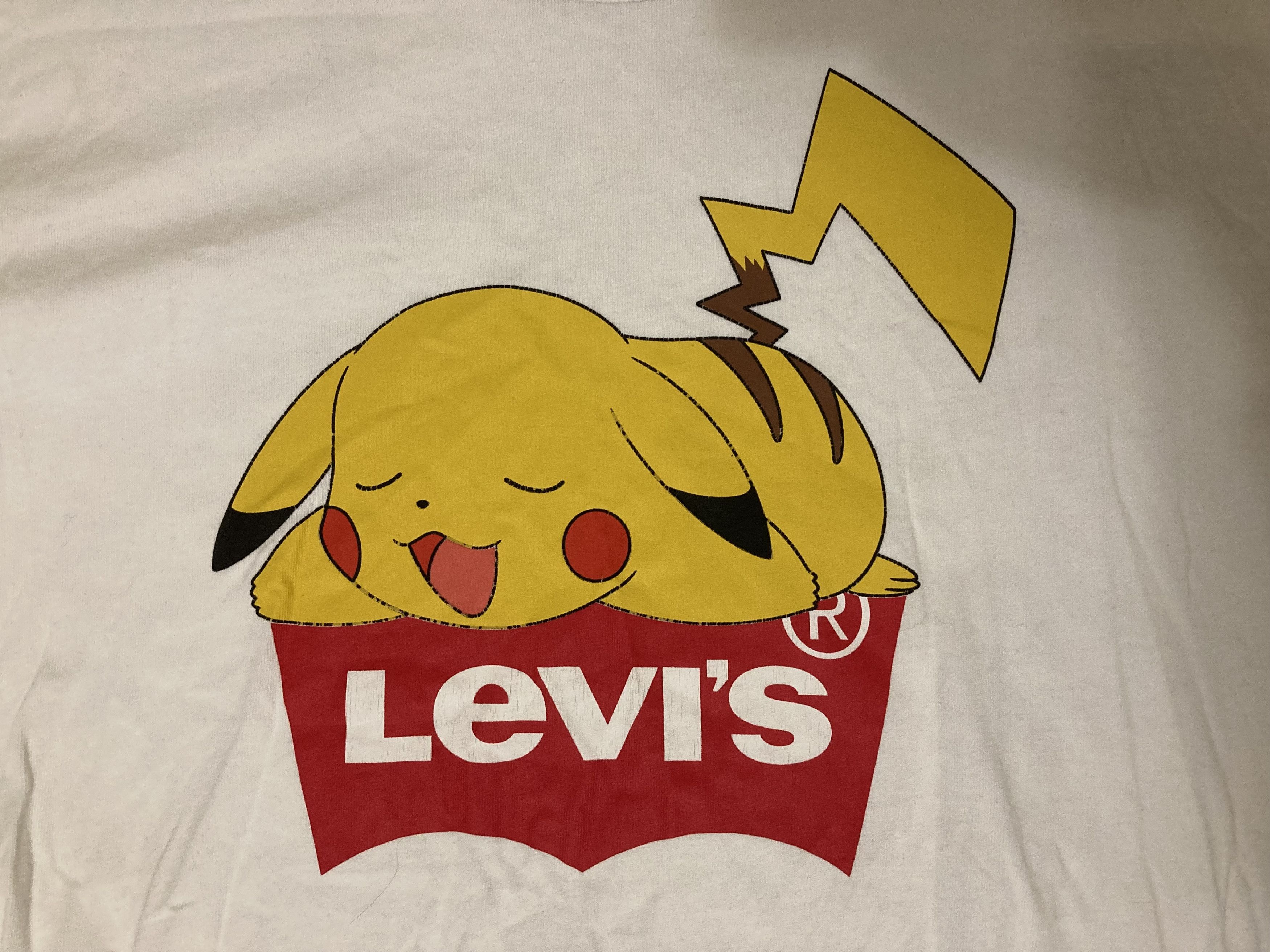 Levi's × Nintendo × Pokemon Levi's X Pokémon Unisex White Sleeping Pikachu T-shirt - XL Size US XXL / EU 58 / 5 - 2 Thumbnail