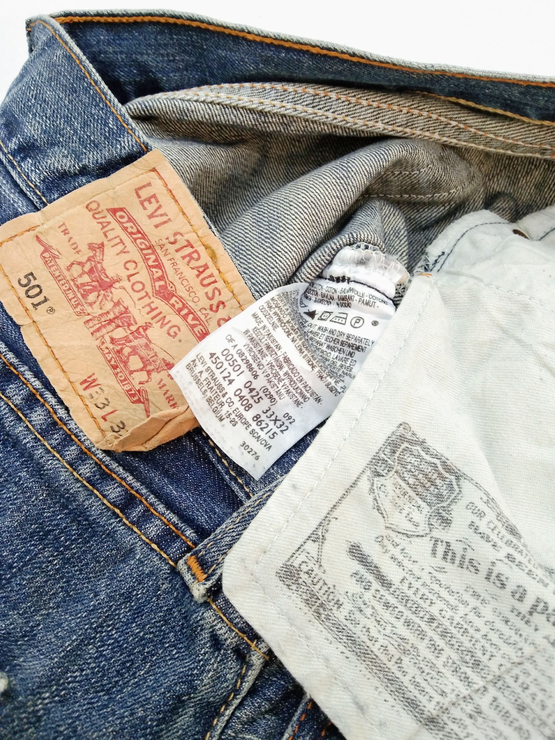 Levi's × Vintage Vintage Levis 501 Straight Leg Distressed Jeans 33x32 Size US 34 / EU 50 - 5 Thumbnail