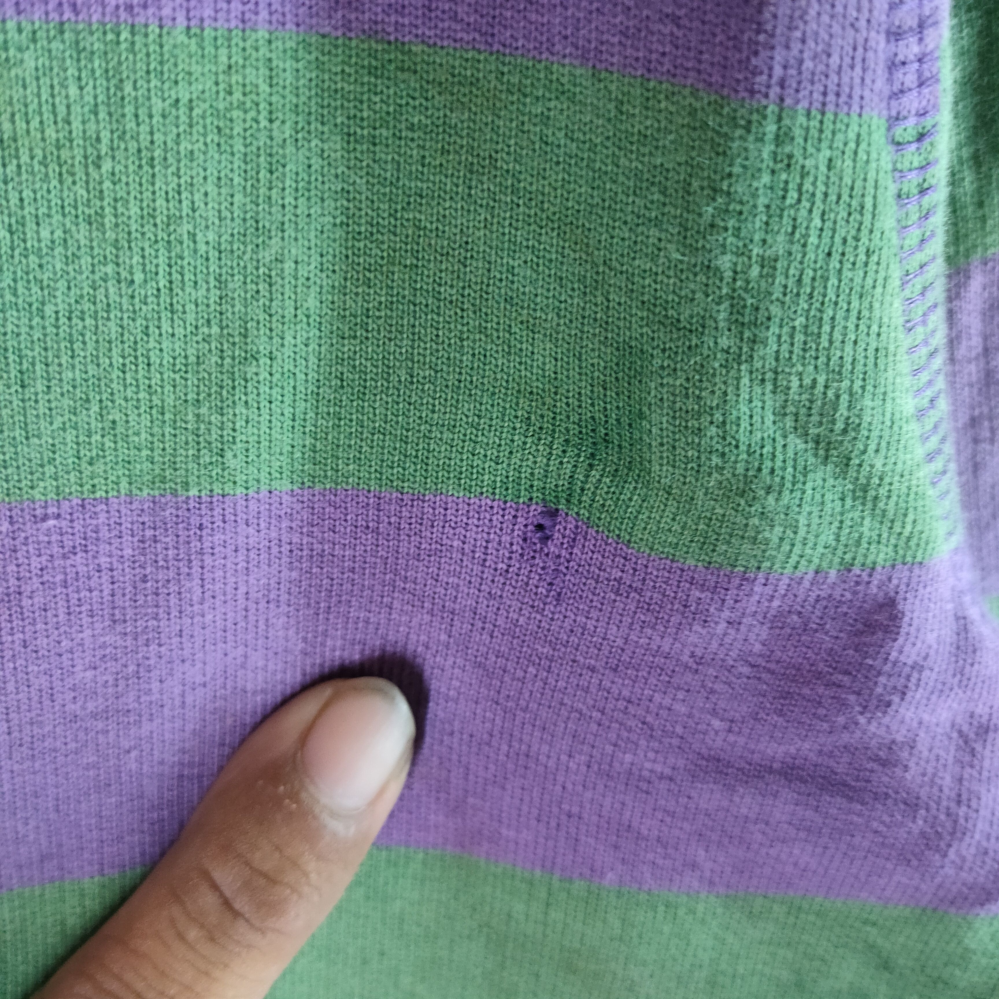 United Colors Of Benetton UNITED COLOR OF BENETTON Stripe Pattern Hoodie Sweatshirt Size US M / EU 48-50 / 2 - 6 Thumbnail