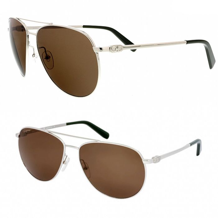 Salvatore Ferragamo Salvatore Ferragamo Polarized Metal Aviator Sunglasses Grailed 9290