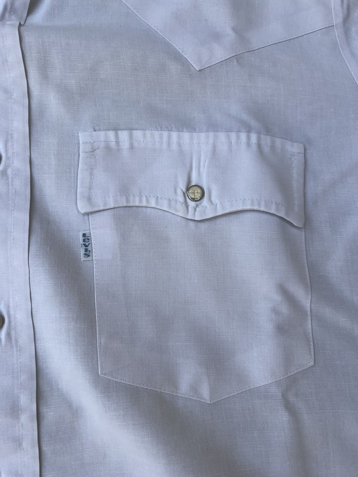 Vintage Vtg 80s Levis White Tab Western Pearl Snap Buttoned Shirt XL Size US XL / EU 56 / 4 - 5 Thumbnail