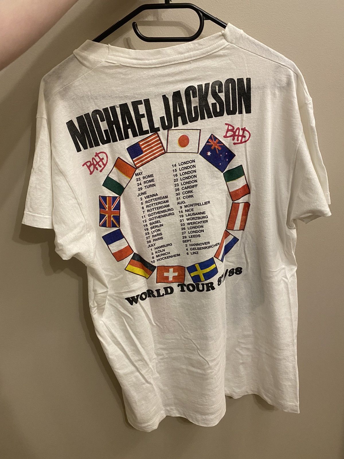 Michael Jackson Vintage rare concert tee Micheal Jackson 80s Size US M / EU 48-50 / 2 - 2 Thumbnail