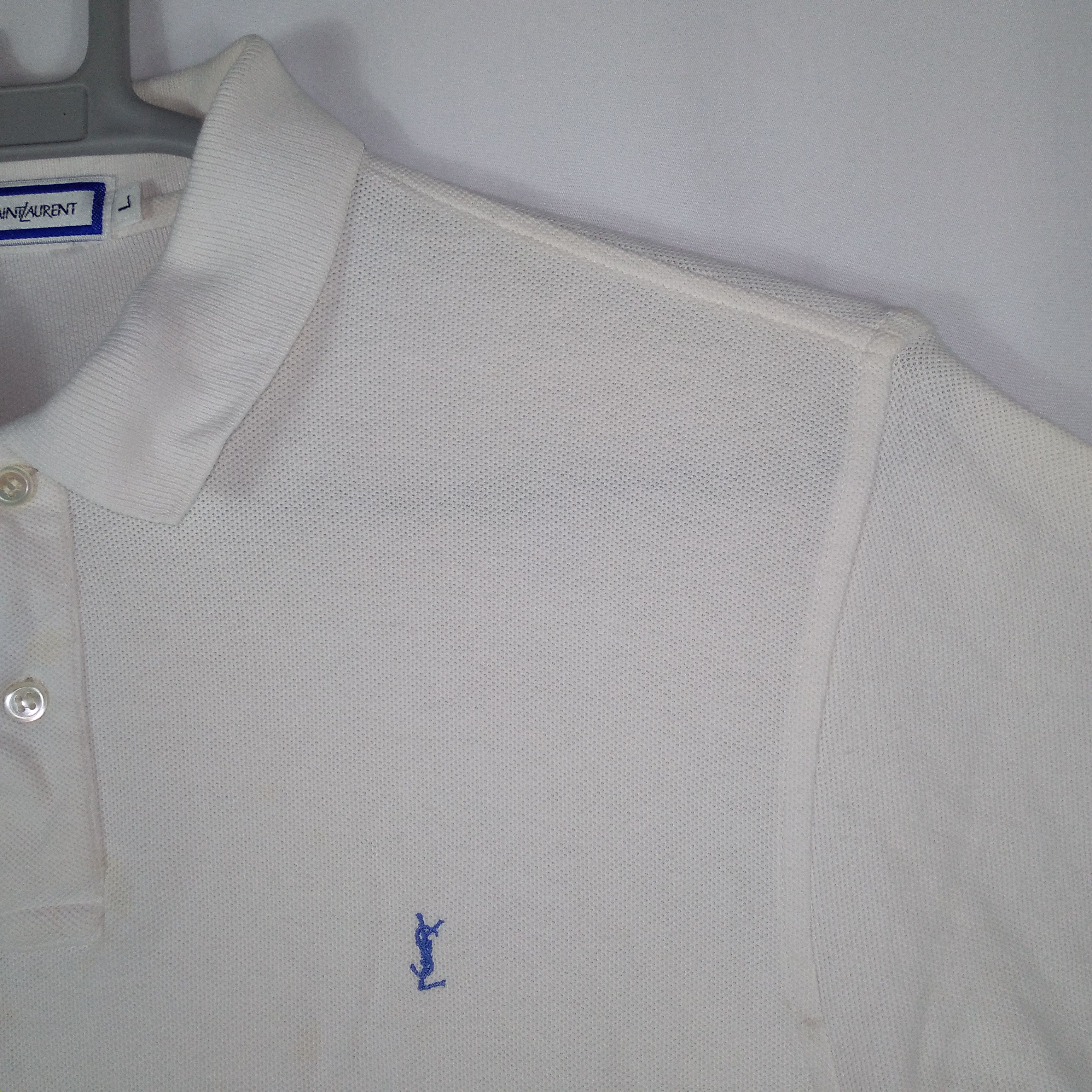 Designer × Vintage × Yves Saint Laurent Vintage Yves Saint Laurent Mini Logo Polo Shirts Size US M / EU 48-50 / 2 - 2 Thumbnail