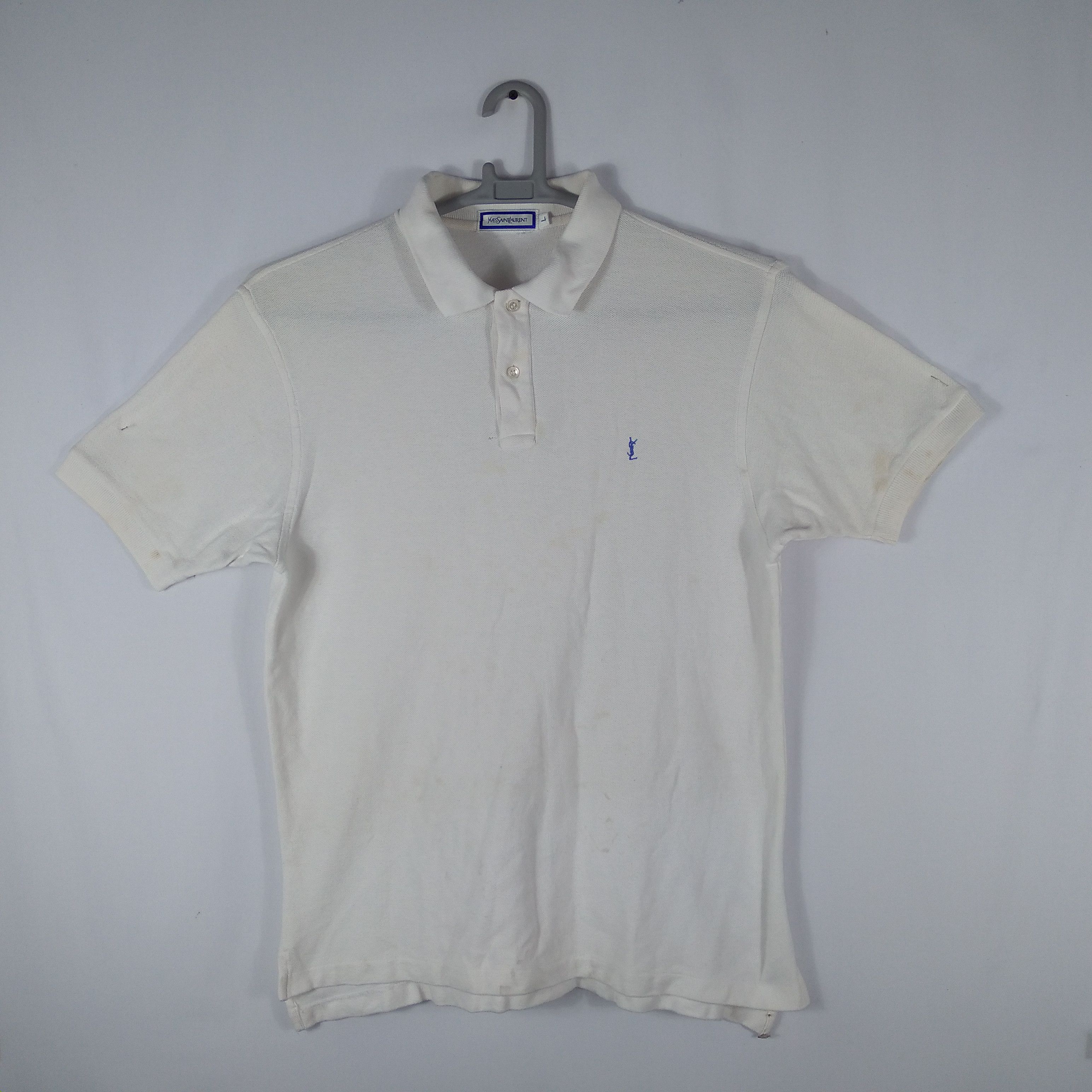 Designer × Vintage × Yves Saint Laurent Vintage Yves Saint Laurent Mini Logo Polo Shirts Size US M / EU 48-50 / 2 - 1 Thumbnail