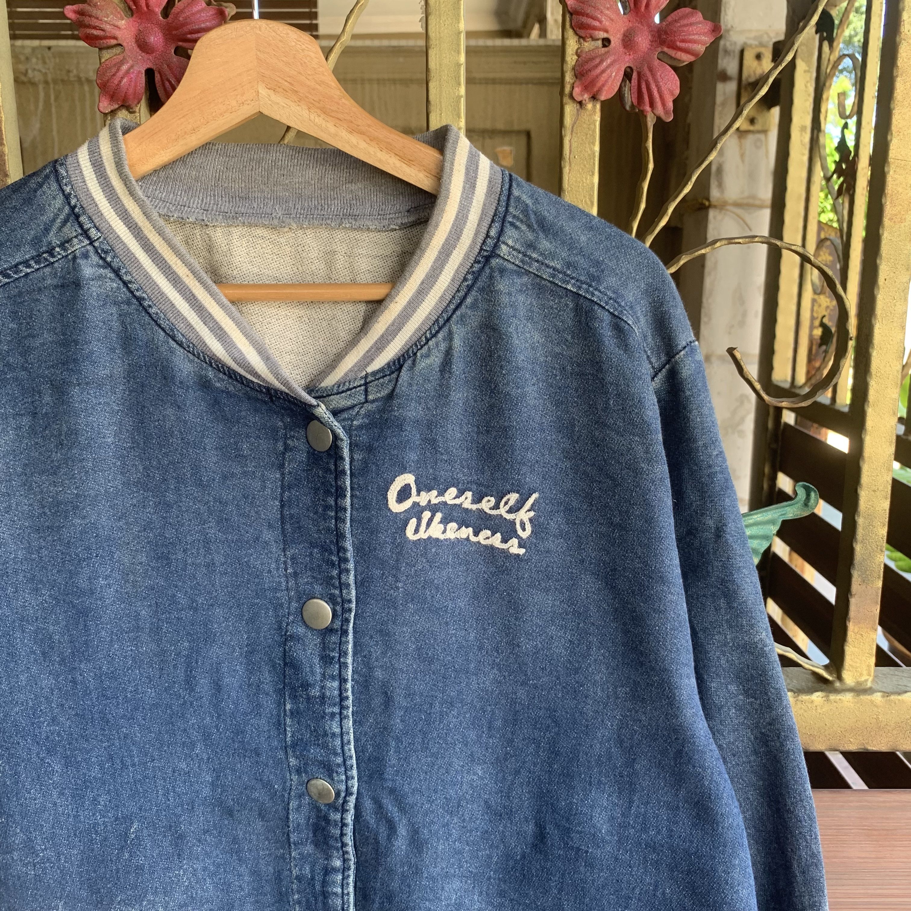 Japanese Brand Japanese Vintage Varsity Embroidery Baggy Faded Jacket Size US L / EU 52-54 / 3 - 3 Thumbnail