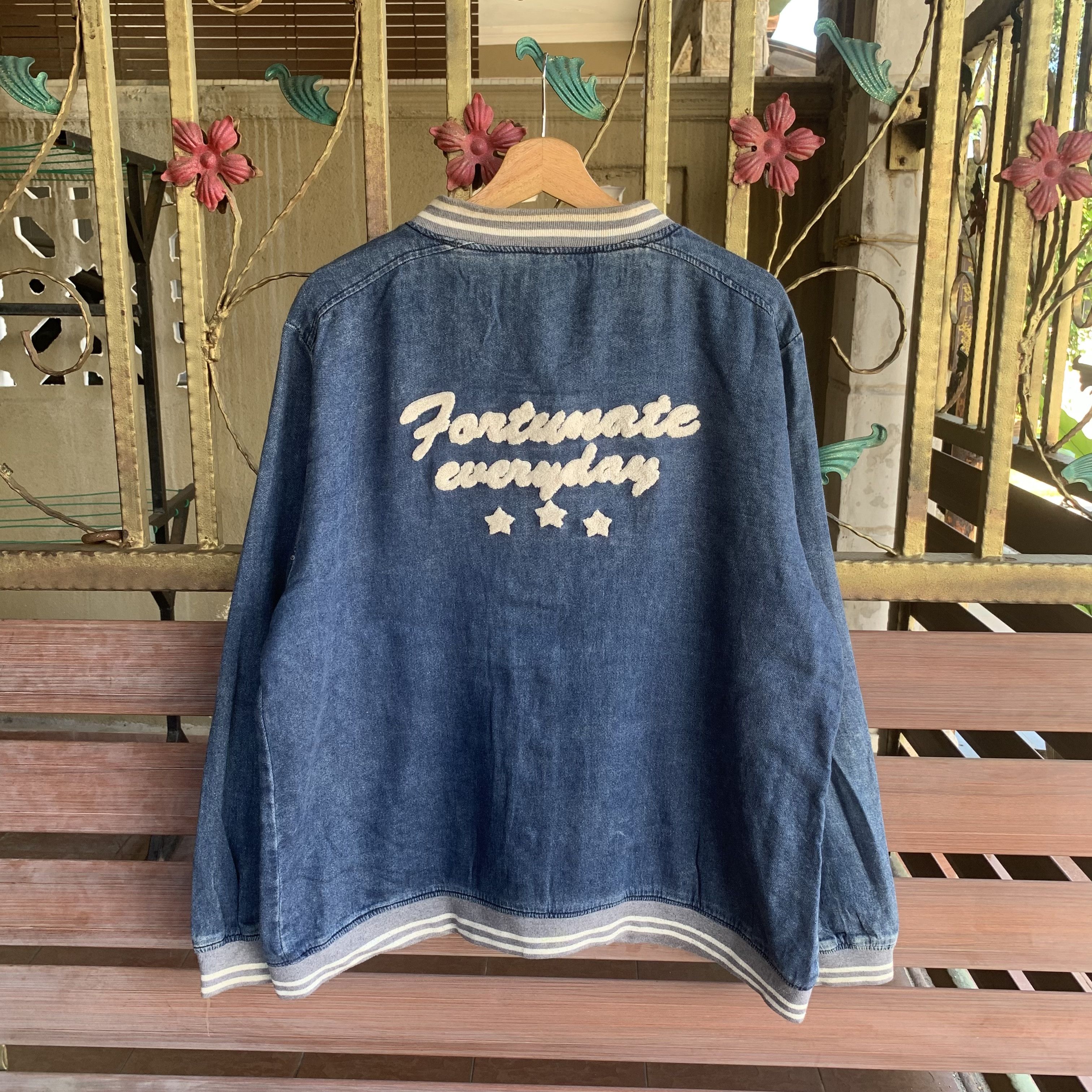 Japanese Brand Japanese Vintage Varsity Embroidery Baggy Faded Jacket Size US L / EU 52-54 / 3 - 1 Thumbnail