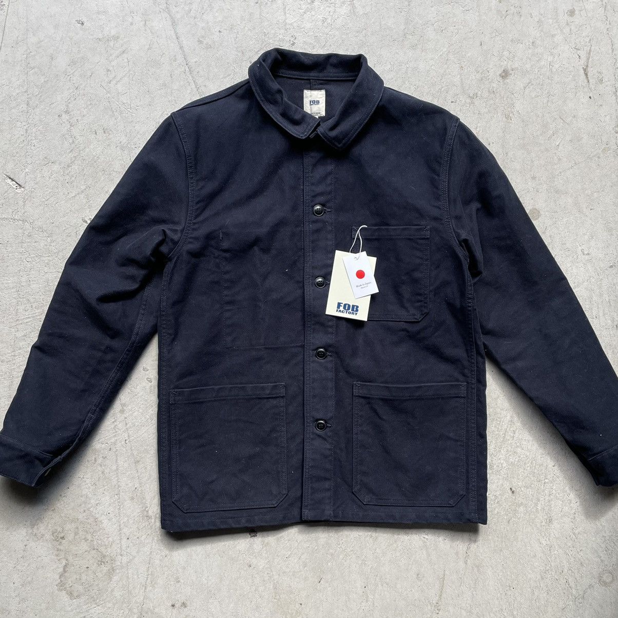 Fob Factory NEW FOB Factory navy french moleskin chore jacket LARGE ...