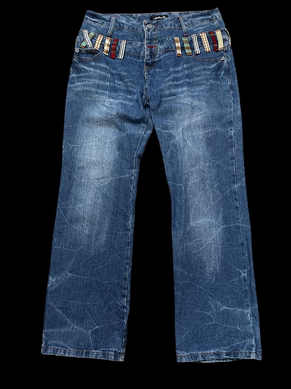 Designer × Japanese Brand Japanese Brand Melure Double Waist Distressed Denim Jeans Size US 34 / EU 50 - 1 Thumbnail