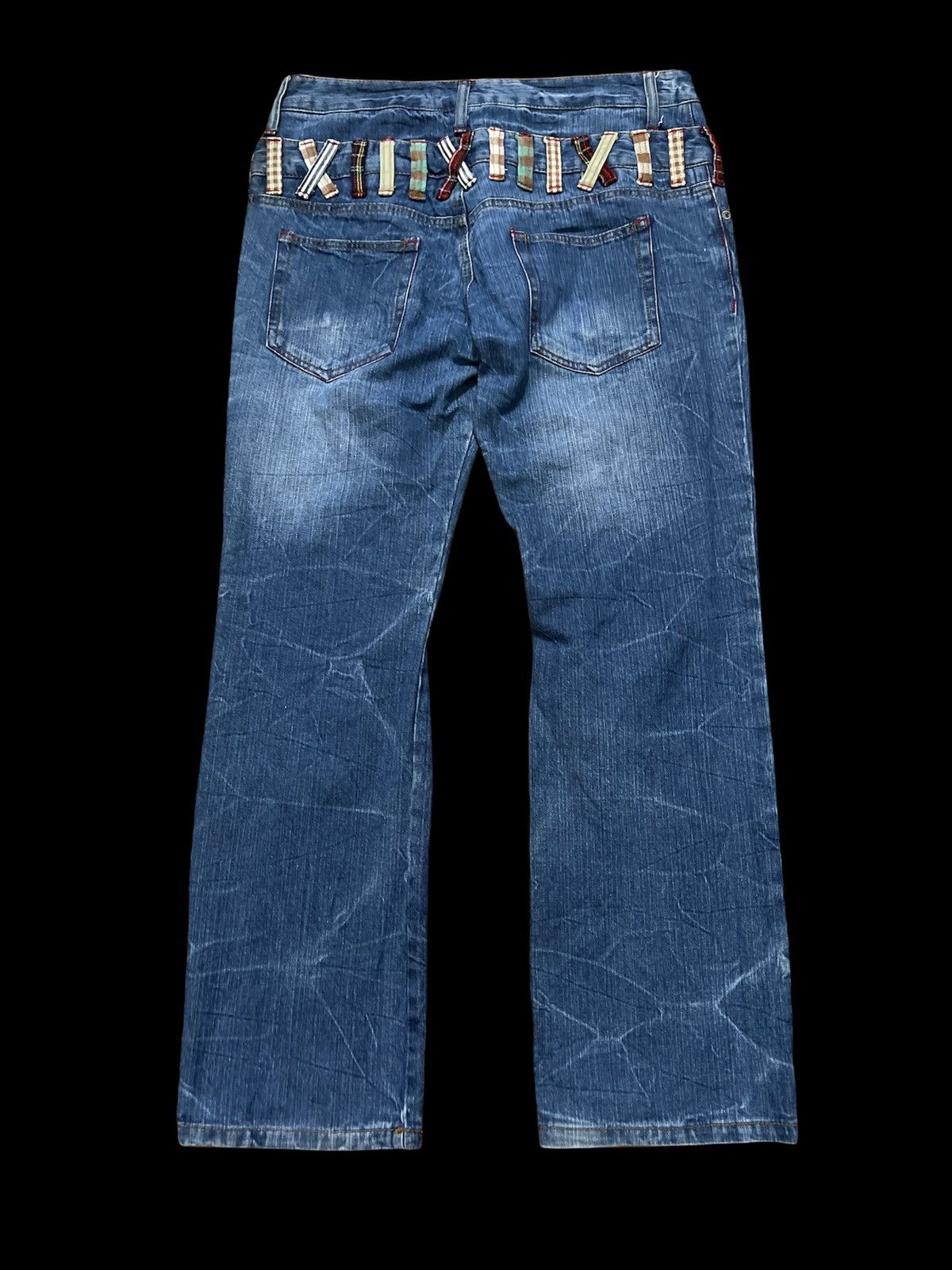 Designer × Japanese Brand Japanese Brand Melure Double Waist Distressed Denim Jeans Size US 34 / EU 50 - 2 Thumbnail