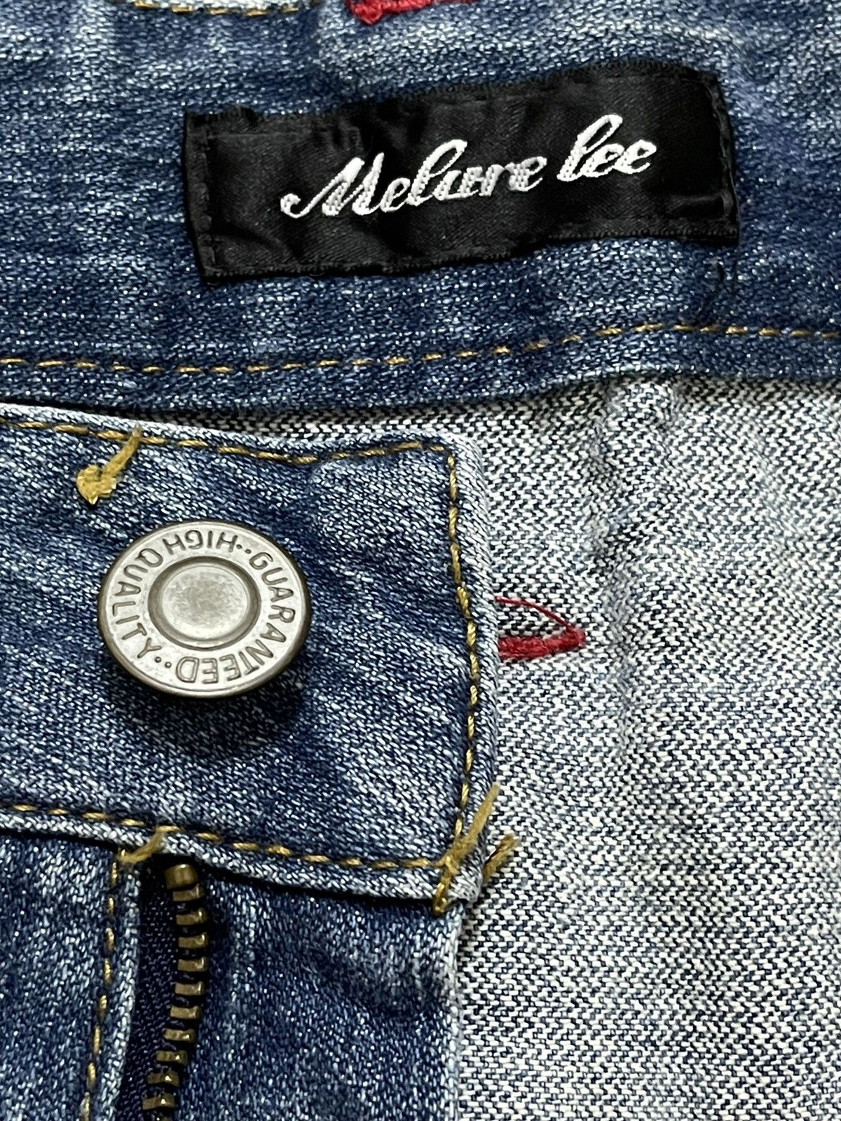 Designer × Japanese Brand Japanese Brand Melure Double Waist Distressed Denim Jeans Size US 34 / EU 50 - 4 Thumbnail