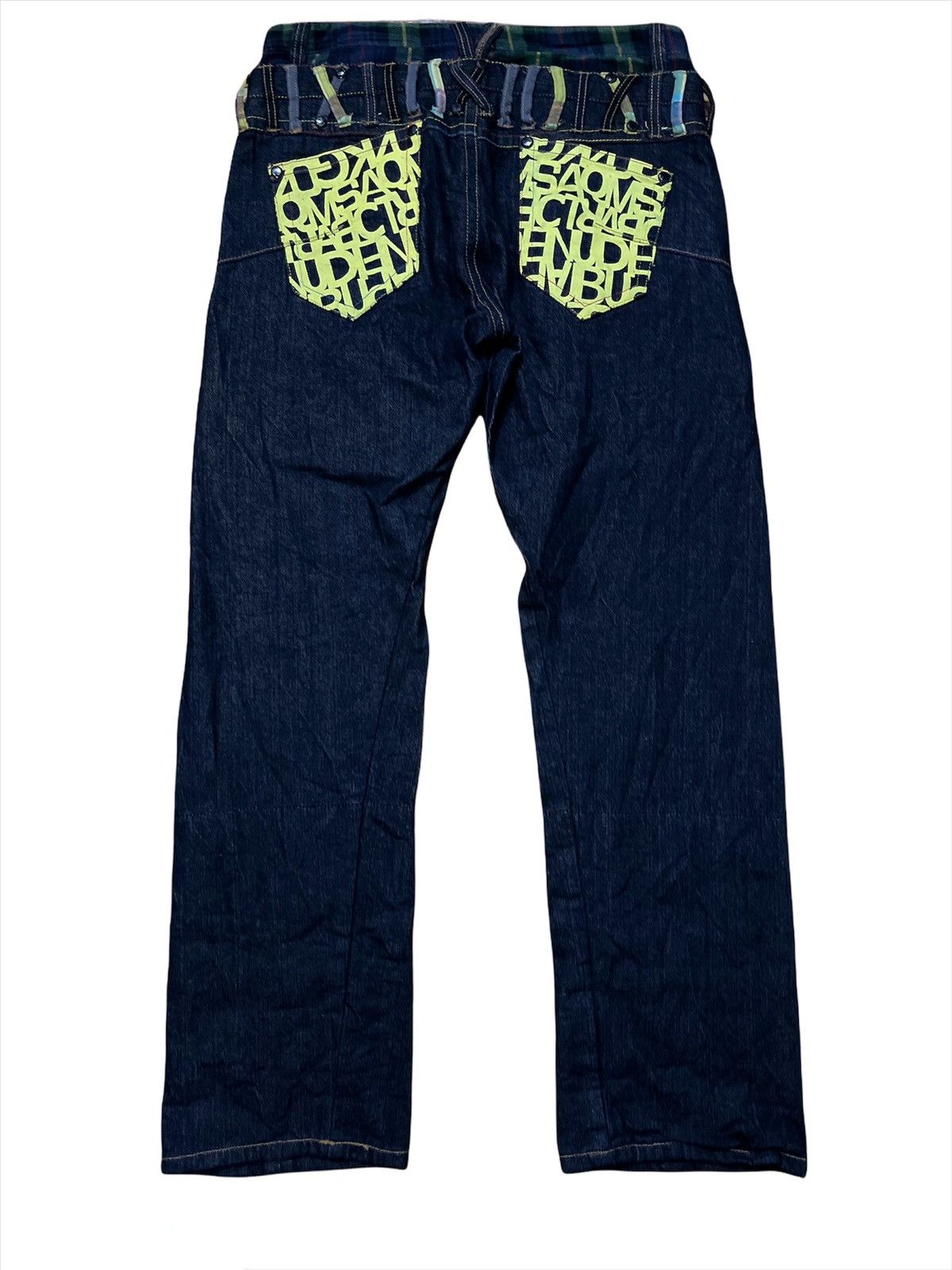 Designer × Japanese Brand Japanese Brand Double Waist Denim Jeans Size US 32 / EU 48 - 4 Thumbnail