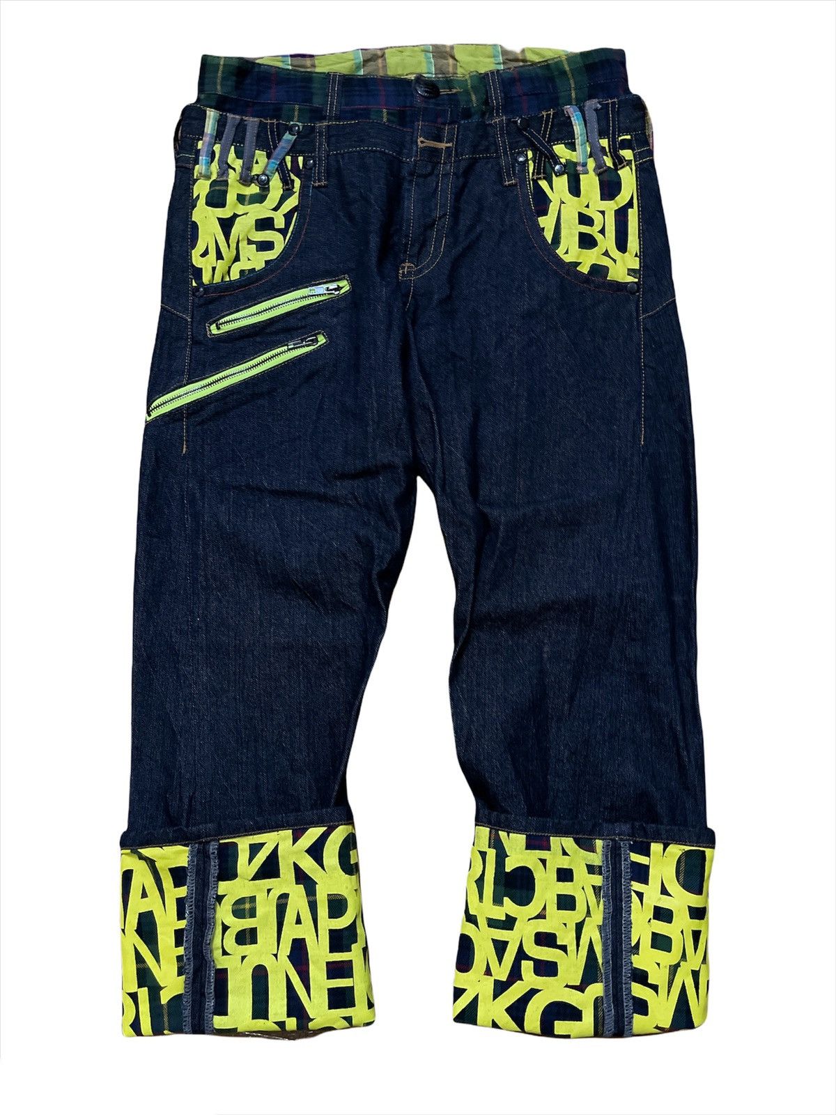 Designer × Japanese Brand Japanese Brand Double Waist Denim Jeans Size US 32 / EU 48 - 1 Thumbnail