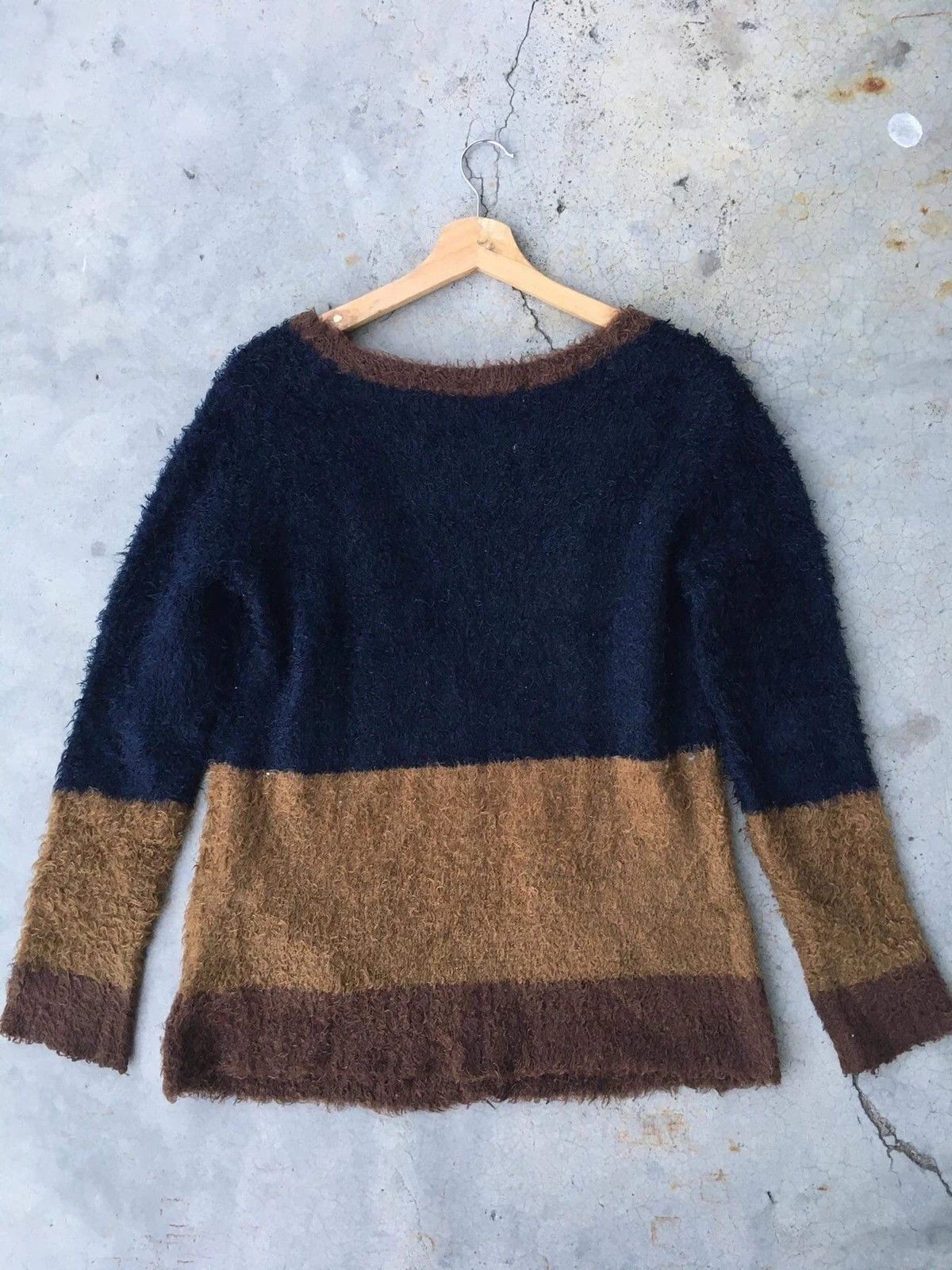 Aran Isles Knitwear × Homespun Knitwear 📌RAY CASSIN Mohair/Fleece Stripe Cardigan Knitt Pattern Size US M / EU 48-50 / 2 - 10 Thumbnail