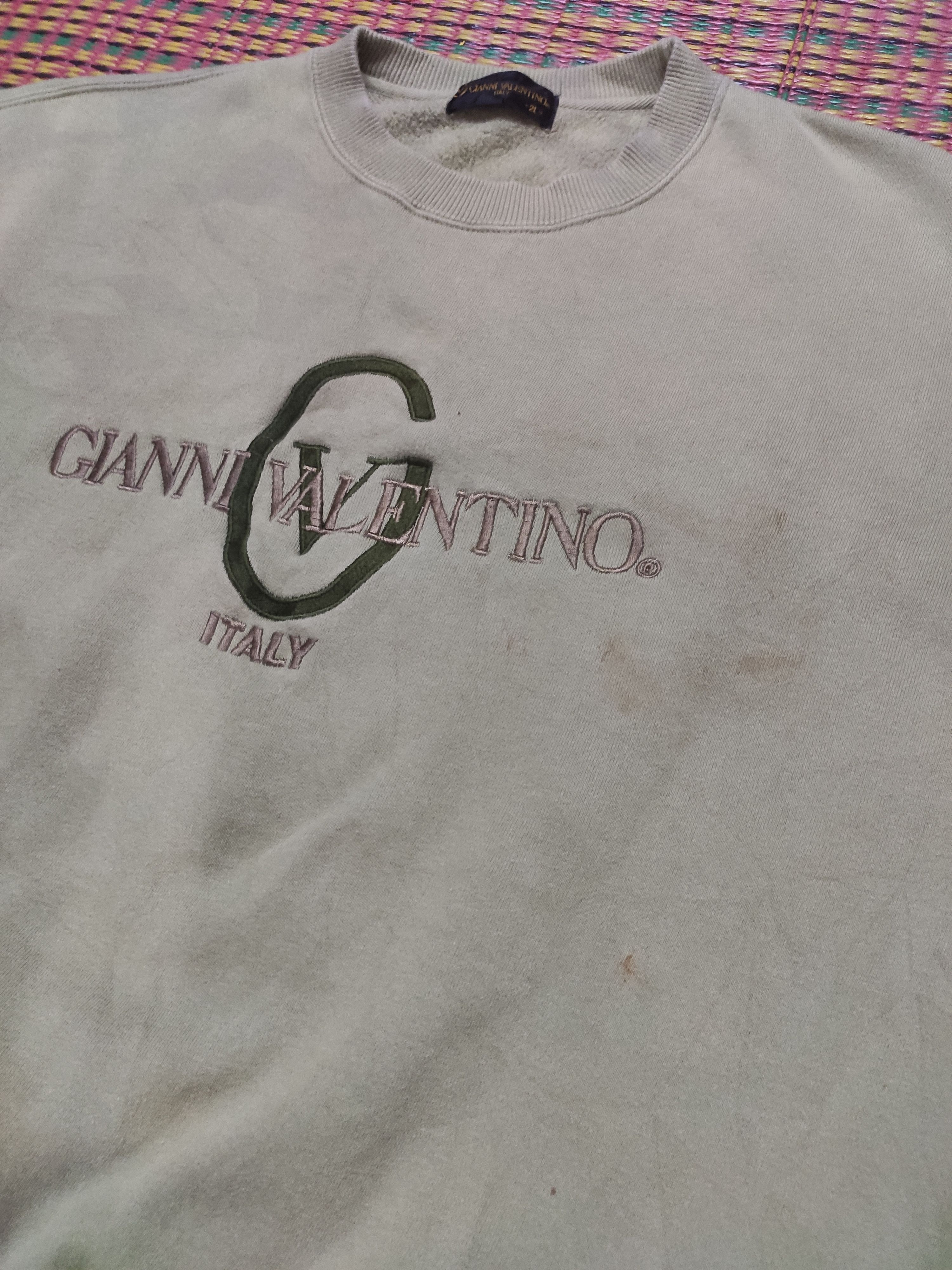 Gianni Valentino Vintage 90s Gianni Valentino Embroidery Sweatshirt Size US XL / EU 56 / 4 - 2 Thumbnail
