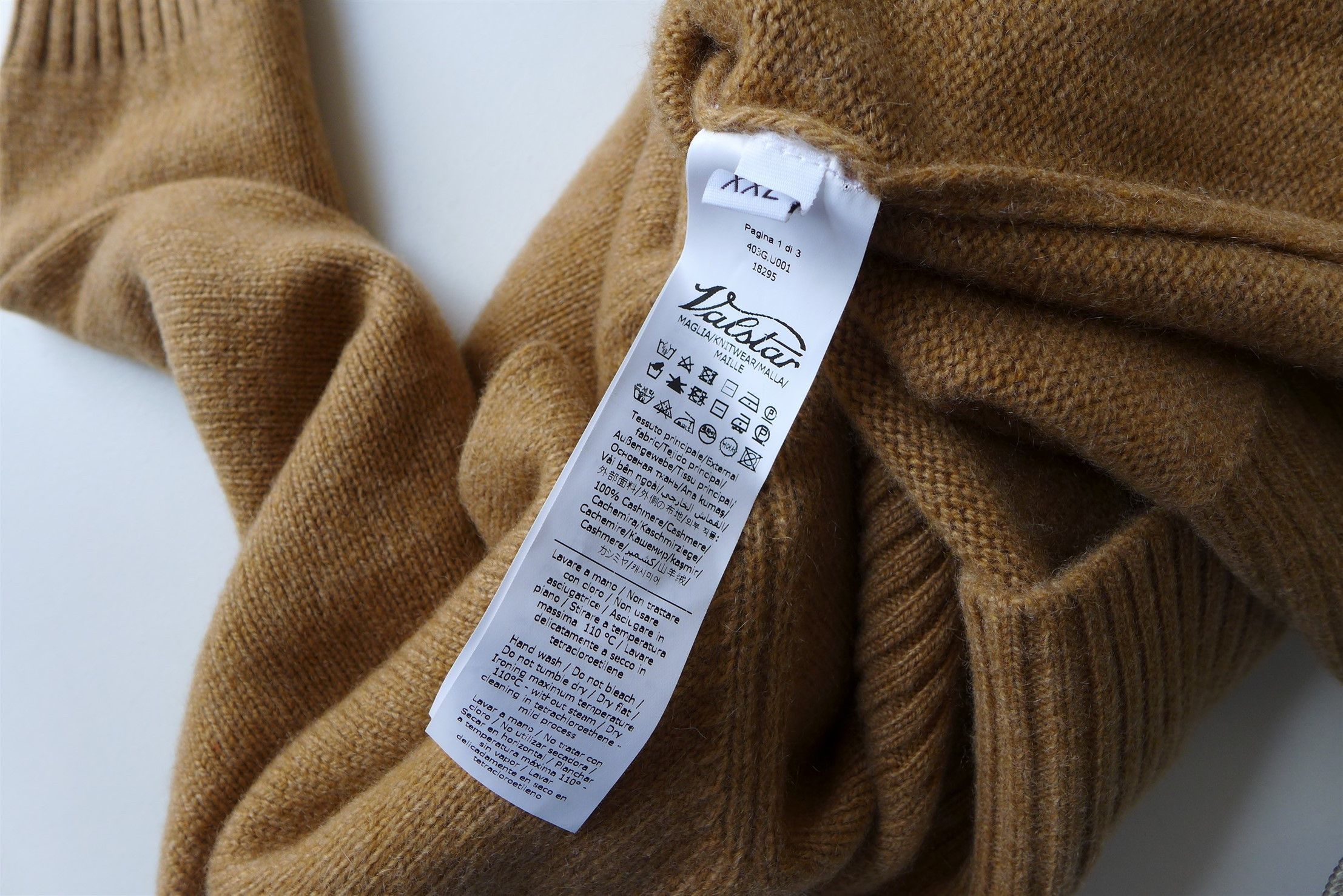 Valstar Valstar Crew Neck Sweater - Camel Cashmere Size US XXL / EU 58 / 5 - 9 Thumbnail