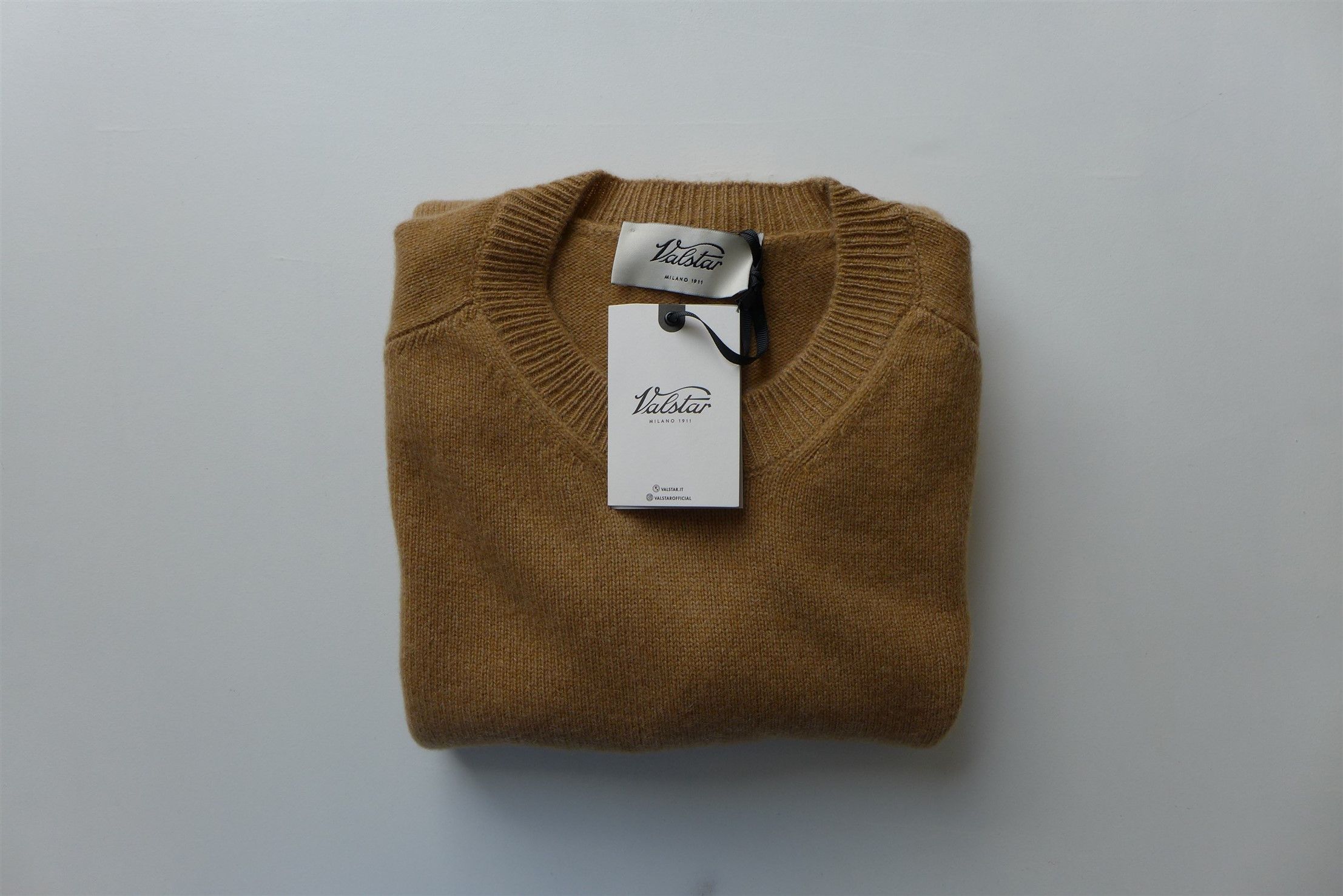 Valstar Valstar Crew Neck Sweater - Camel Cashmere Size US XXL / EU 58 / 5 - 4 Thumbnail