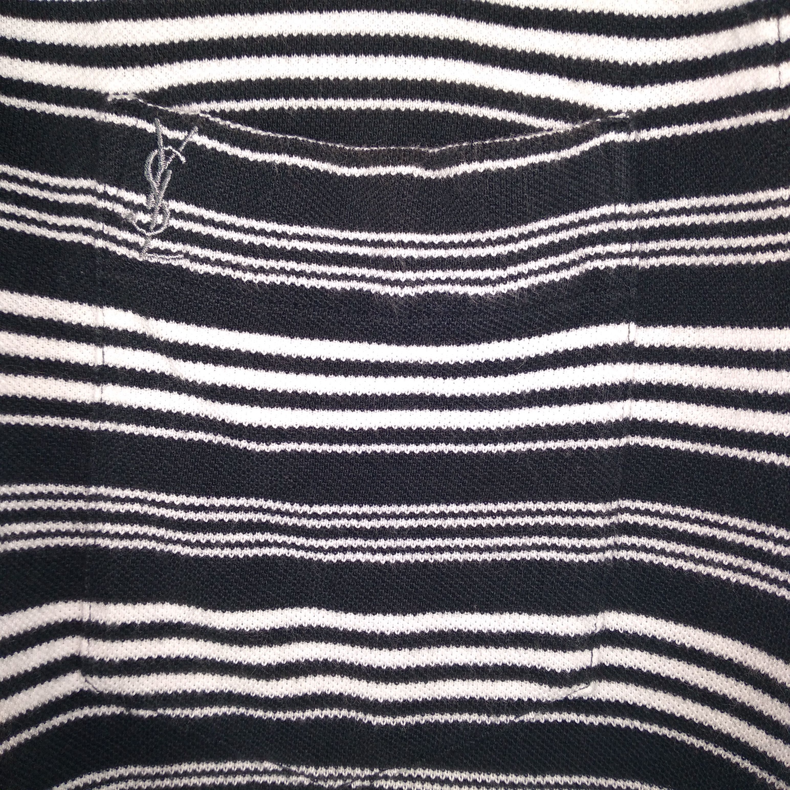Designer × Vintage × Yves Saint Laurent Yves Saint Laurent Mini Logo Classic Stripes Polo Shirt Size US M / EU 48-50 / 2 - 4 Thumbnail