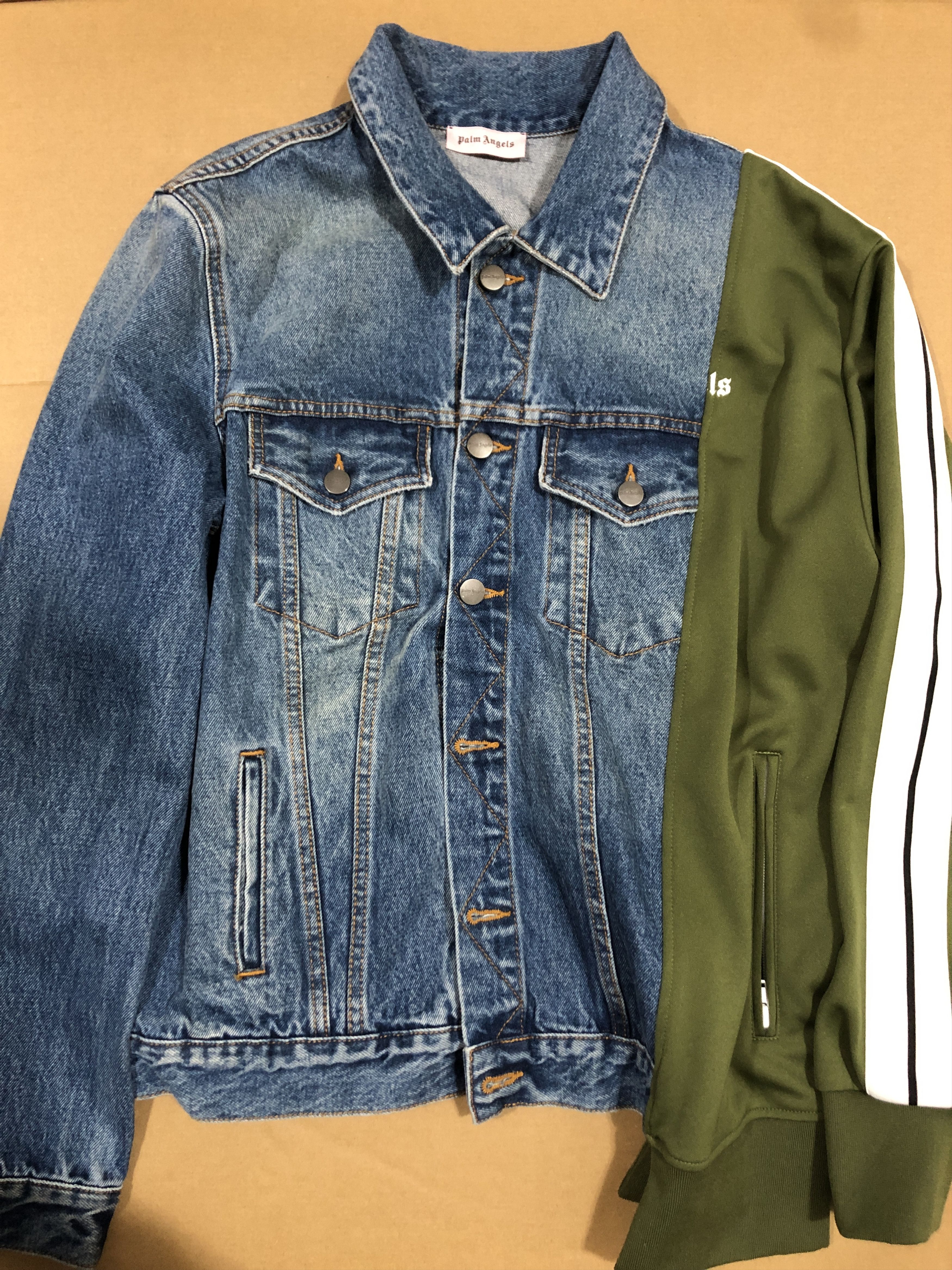 Palm Angels Bold Track-Trim Trucker Jacket Size US M / EU 48-50 / 2 - 1 Thumbnail