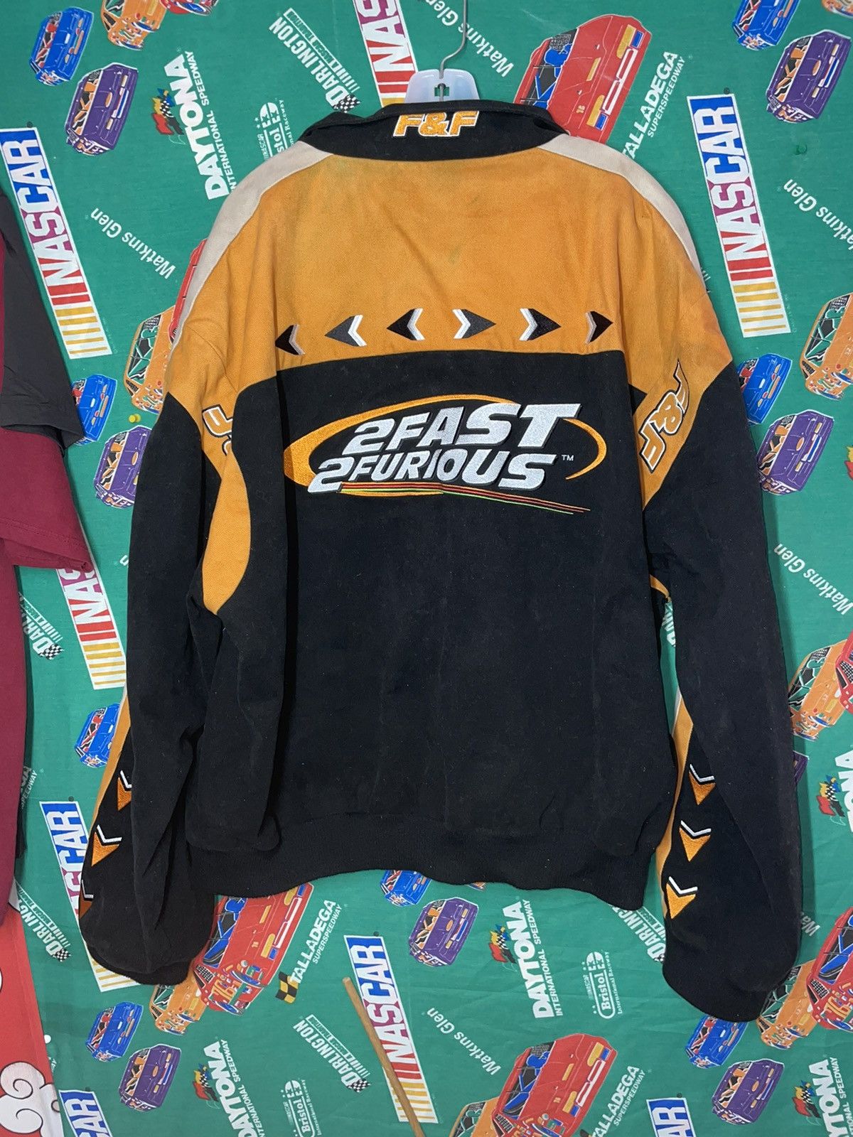 image of Movie x Nascar 2003 2 Fast 2 Furious Promo Racing Jacket Nascar Vintage in Orange, Men's (Size 2XL)