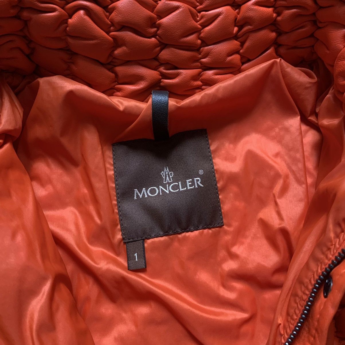 Moncler FW2003 Ruched Leather Down Jacket Size S / US 4 / IT 40 - 7 Thumbnail