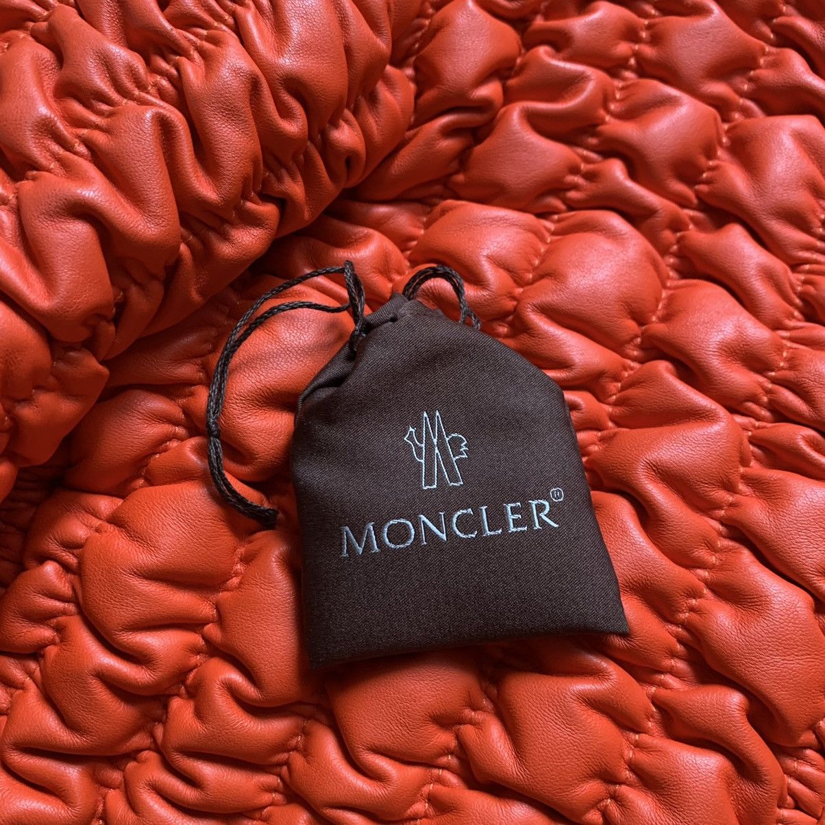 Moncler FW2003 Ruched Leather Down Jacket Size S / US 4 / IT 40 - 10 Thumbnail