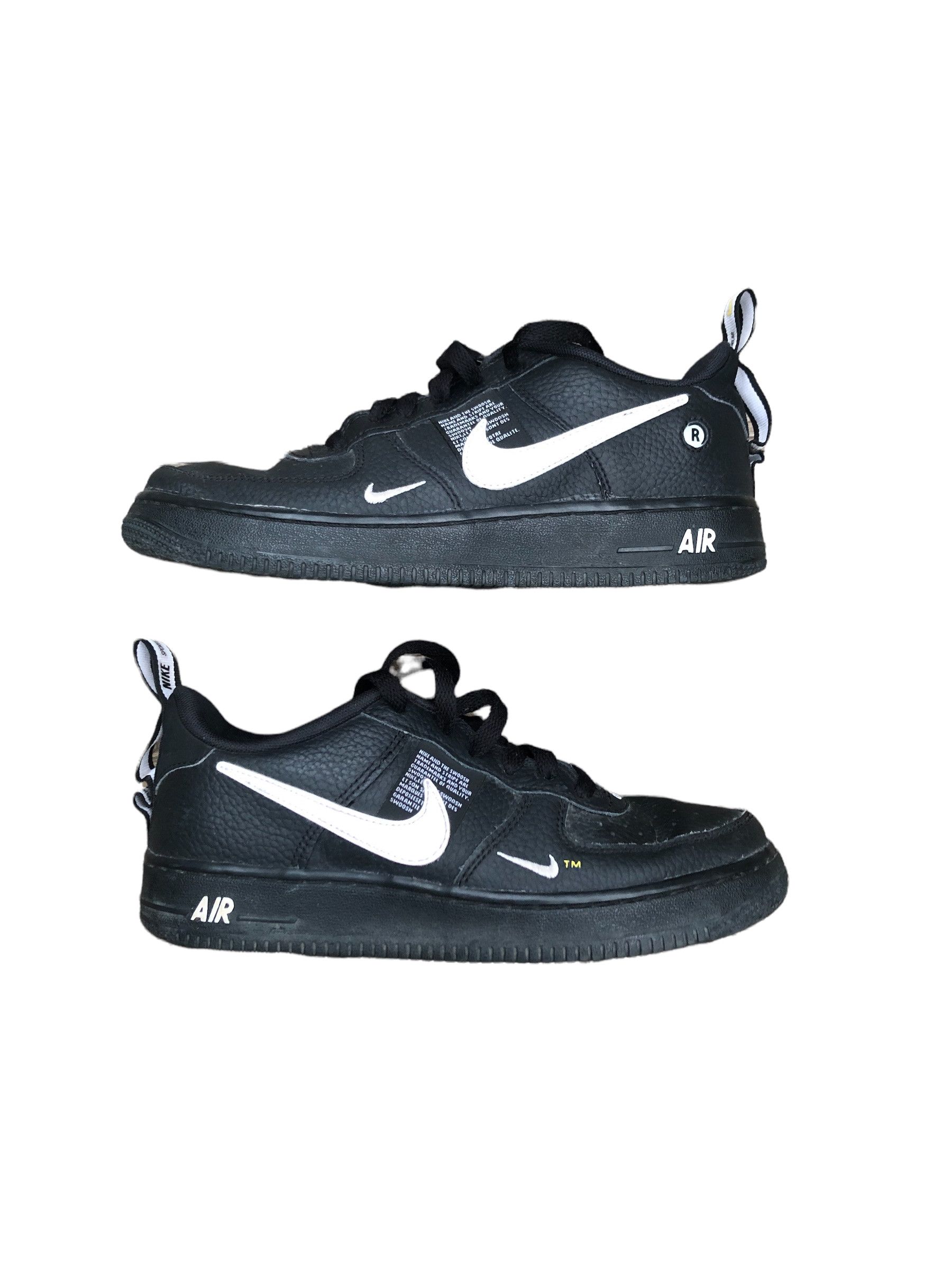 RARE 2018 Nike Air Force Utility Black White Size