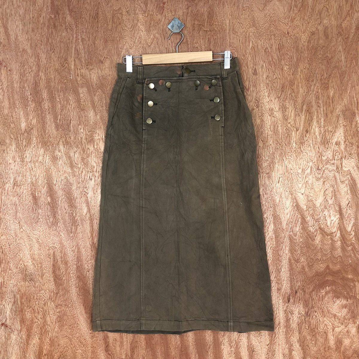 Street Solid Tassel Ripped Pocket Regular Denim Skirts