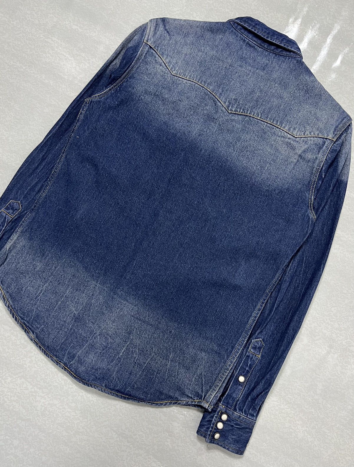 RRL Ralph Lauren RRL - Double RL - Western Denim Longsleeve Shirt Size US S / EU 44-46 / 1 - 9 Thumbnail