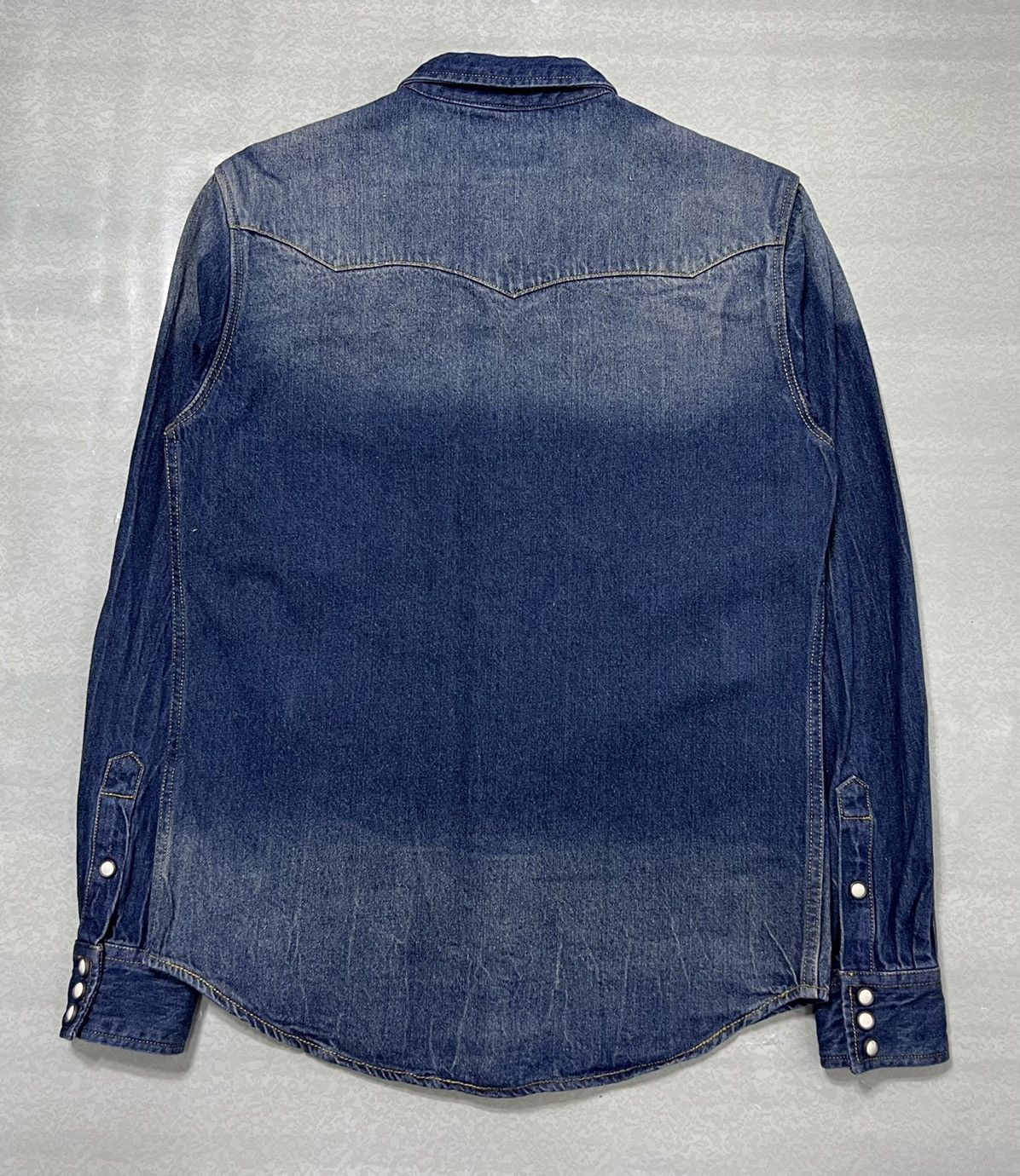 RRL Ralph Lauren RRL - Double RL - Western Denim Longsleeve Shirt Size US S / EU 44-46 / 1 - 3 Thumbnail