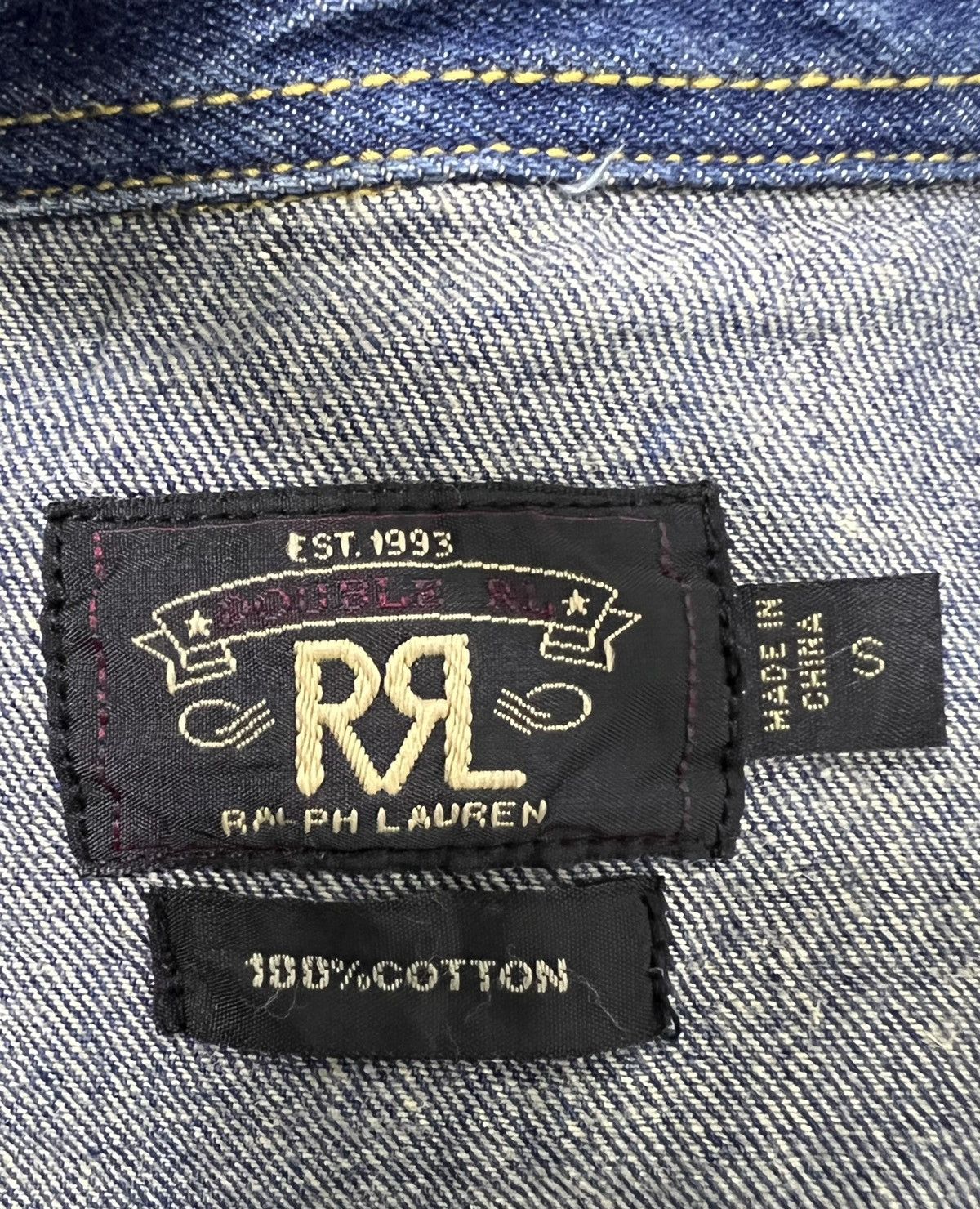 RRL Ralph Lauren RRL - Double RL - Western Denim Longsleeve Shirt Size US S / EU 44-46 / 1 - 11 Thumbnail