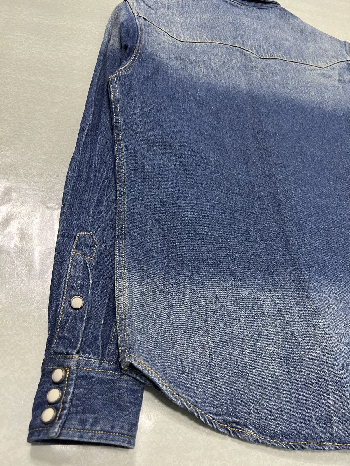 RRL Ralph Lauren RRL - Double RL - Western Denim Longsleeve Shirt Size US S / EU 44-46 / 1 - 10 Thumbnail