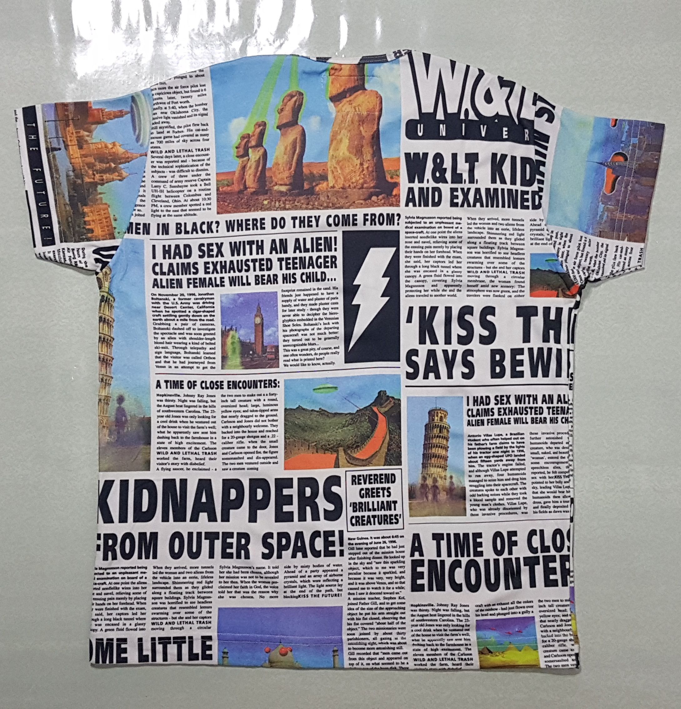 Walter Van Beirendonck W&LT Archive S/S 97' “Alien Newspaper Article” Shirt Size US S / EU 44-46 / 1 - 2 Thumbnail