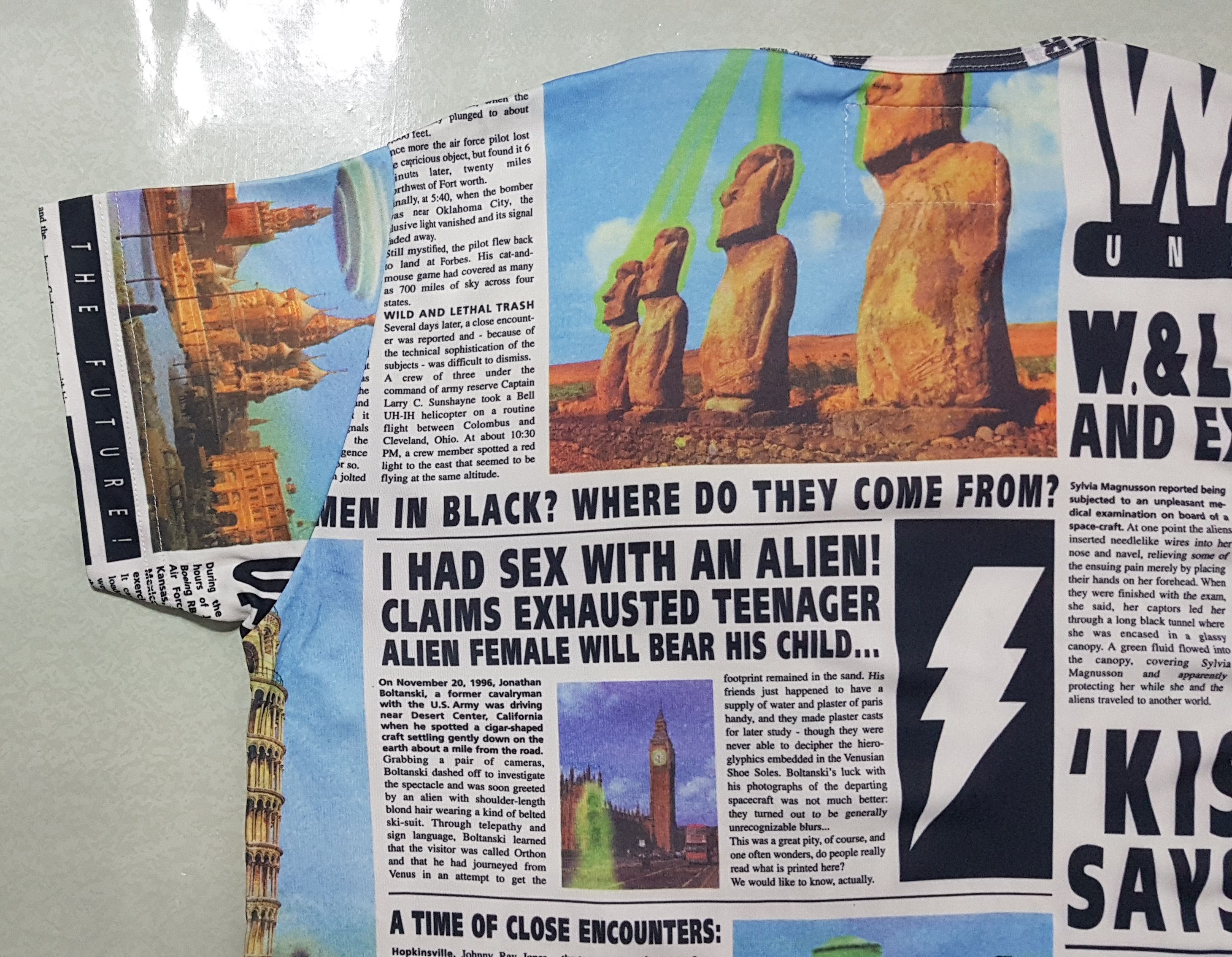 Walter Van Beirendonck W&LT Archive S/S 97' “Alien Newspaper Article” Shirt Size US S / EU 44-46 / 1 - 9 Thumbnail