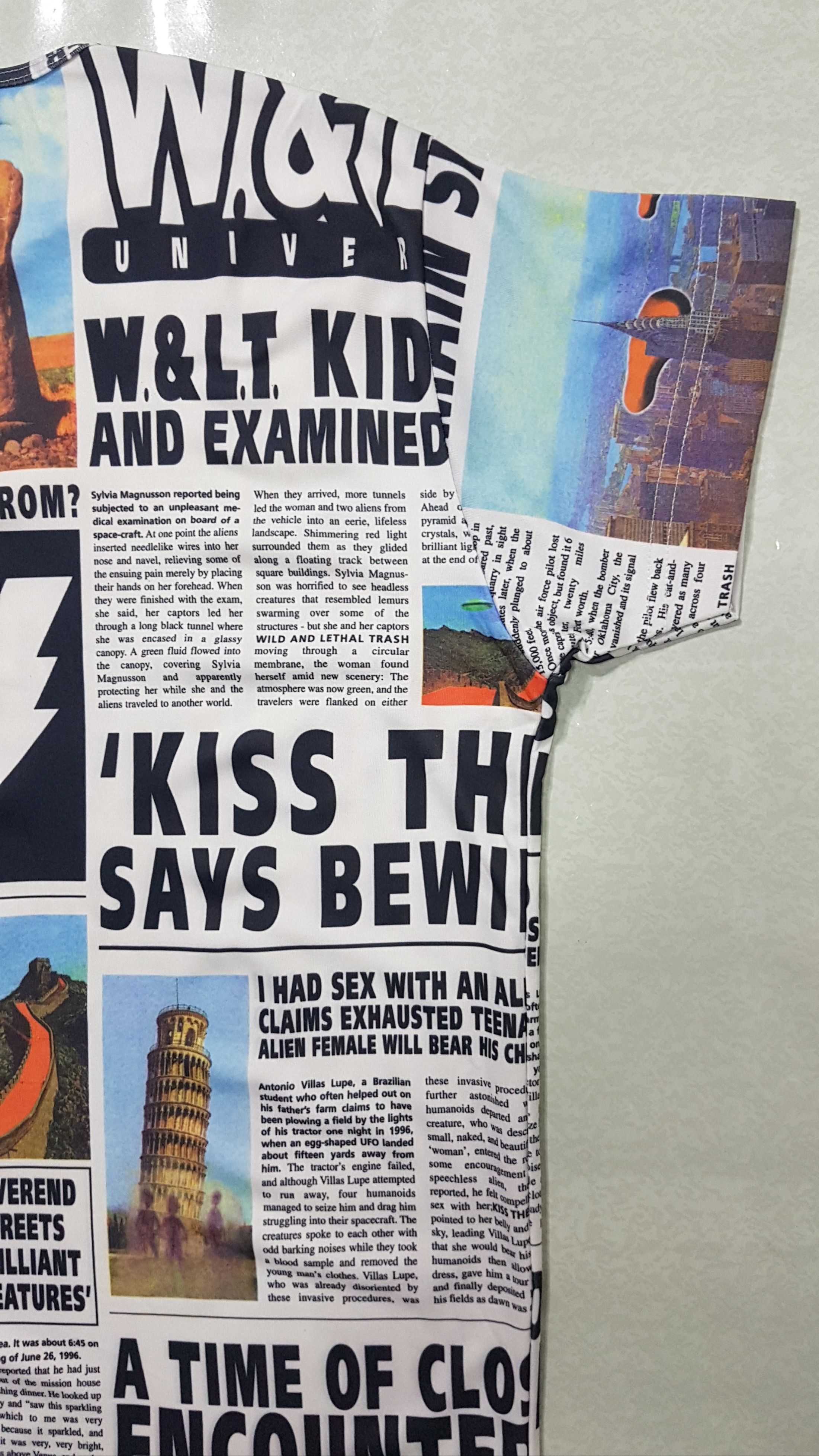 Walter Van Beirendonck W&LT Archive S/S 97' “Alien Newspaper Article” Shirt Size US S / EU 44-46 / 1 - 10 Thumbnail