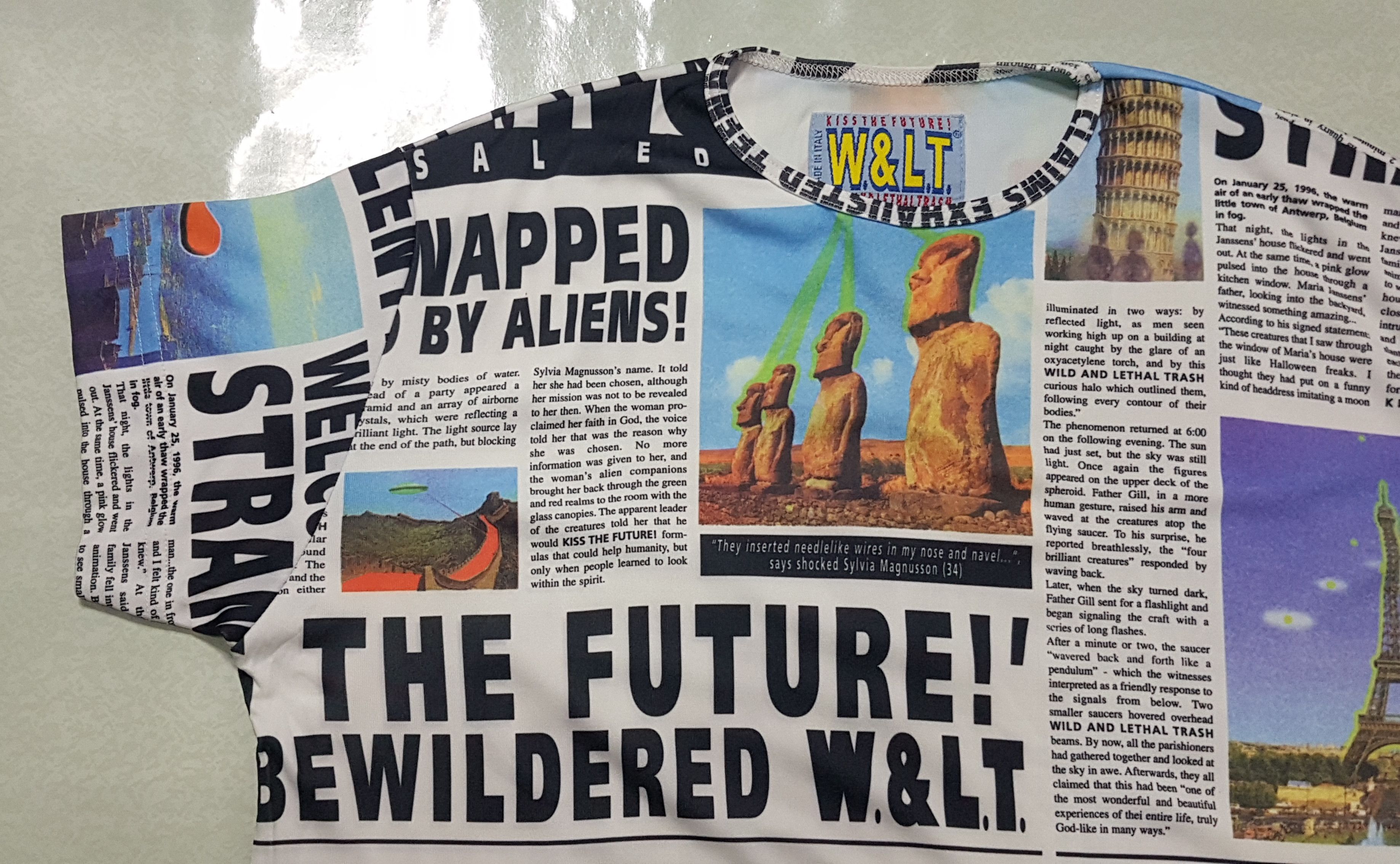 Walter Van Beirendonck W&LT Archive S/S 97' “Alien Newspaper Article” Shirt Size US S / EU 44-46 / 1 - 4 Thumbnail