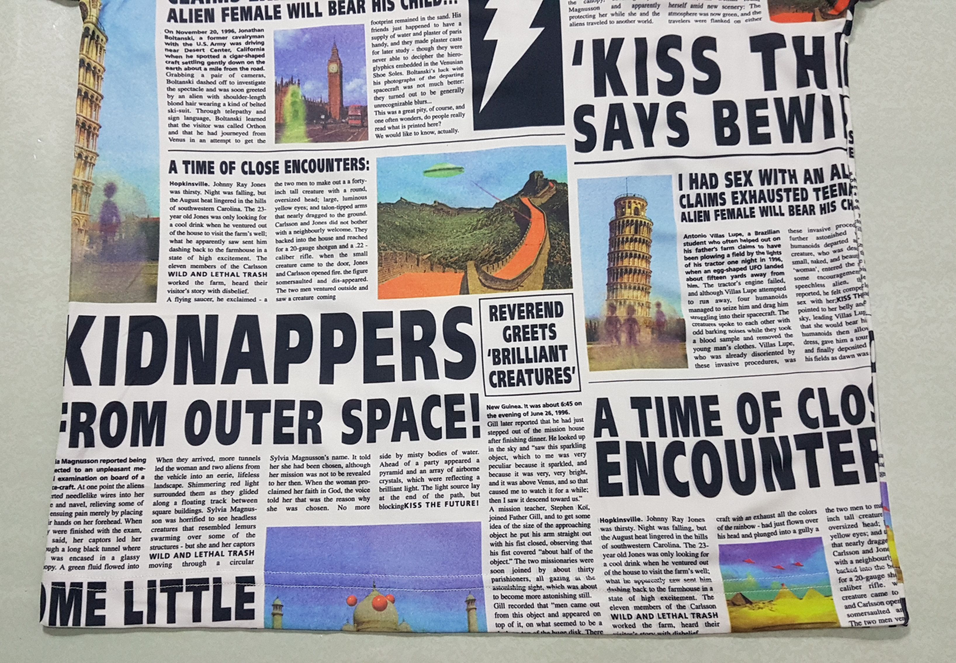 Walter Van Beirendonck W&LT Archive S/S 97' “Alien Newspaper Article” Shirt Size US S / EU 44-46 / 1 - 11 Thumbnail