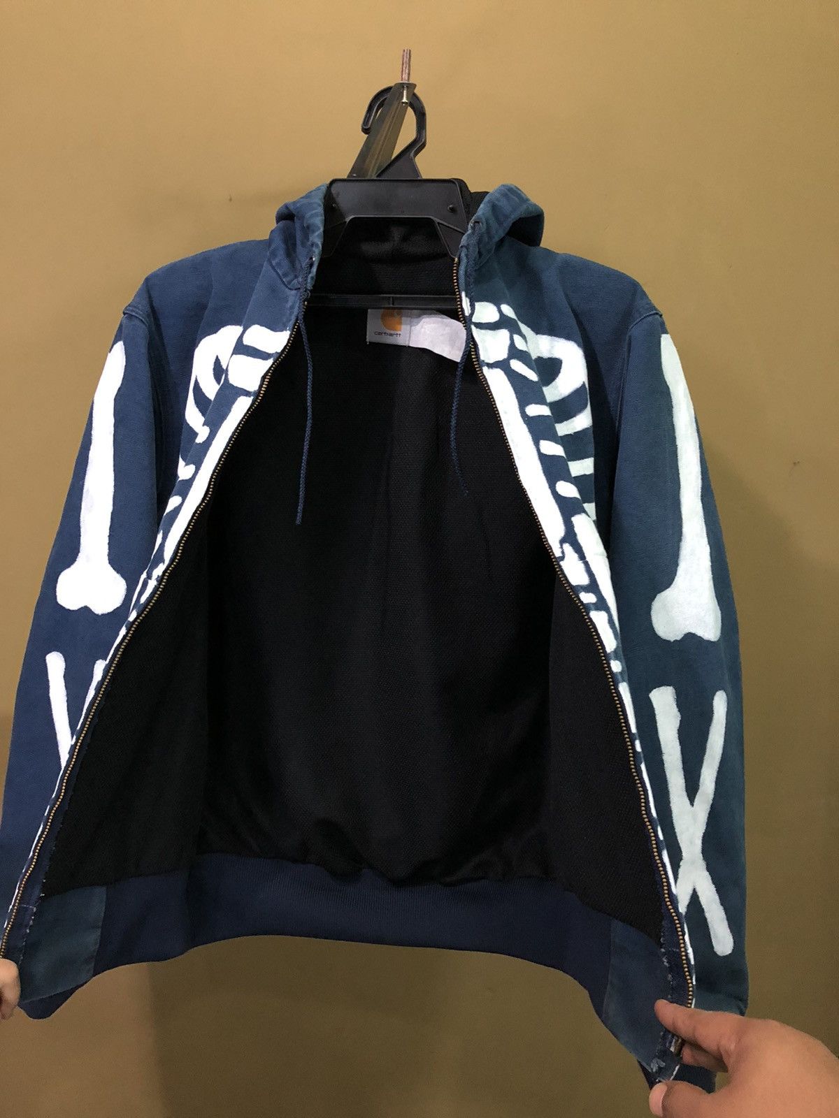 Carhartt Vintage Carhartt Hoodie Jacket Custom Skeleton Paint Size US S / EU 44-46 / 1 - 8 Thumbnail
