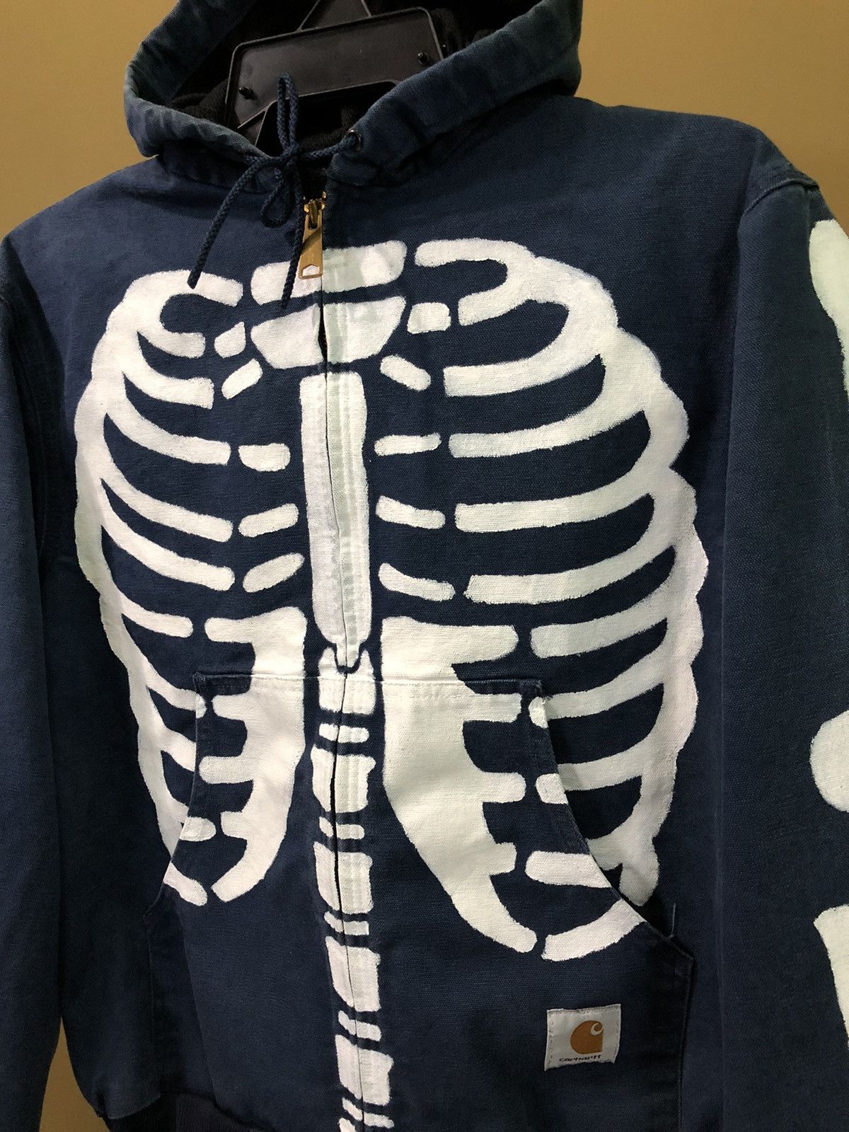 Carhartt Vintage Carhartt Hoodie Jacket Custom Skeleton Paint Size US S / EU 44-46 / 1 - 3 Thumbnail