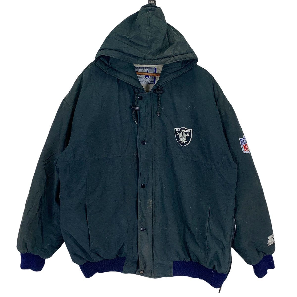 NFL × Vintage VINTAGE RAIDERS NFL BOMBER HOODIE JACKET SPORTSWEAR Size US L / EU 52-54 / 3 - 1 Thumbnail