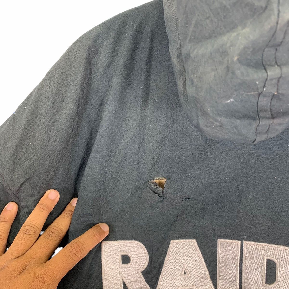 NFL × Vintage VINTAGE RAIDERS NFL BOMBER HOODIE JACKET SPORTSWEAR Size US L / EU 52-54 / 3 - 12 Thumbnail