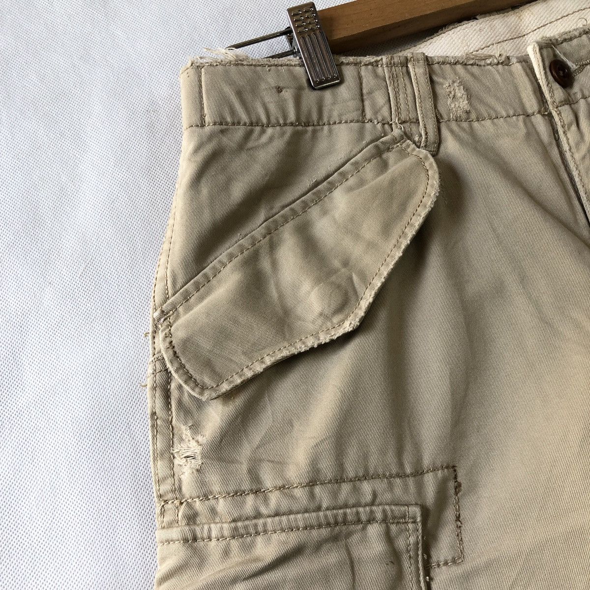 Polo Ralph Lauren × Ralph Lauren Polo Ralph Lauren Multipocket Distressed Design Cargo Pant Size US 32 / EU 48 - 6 Thumbnail