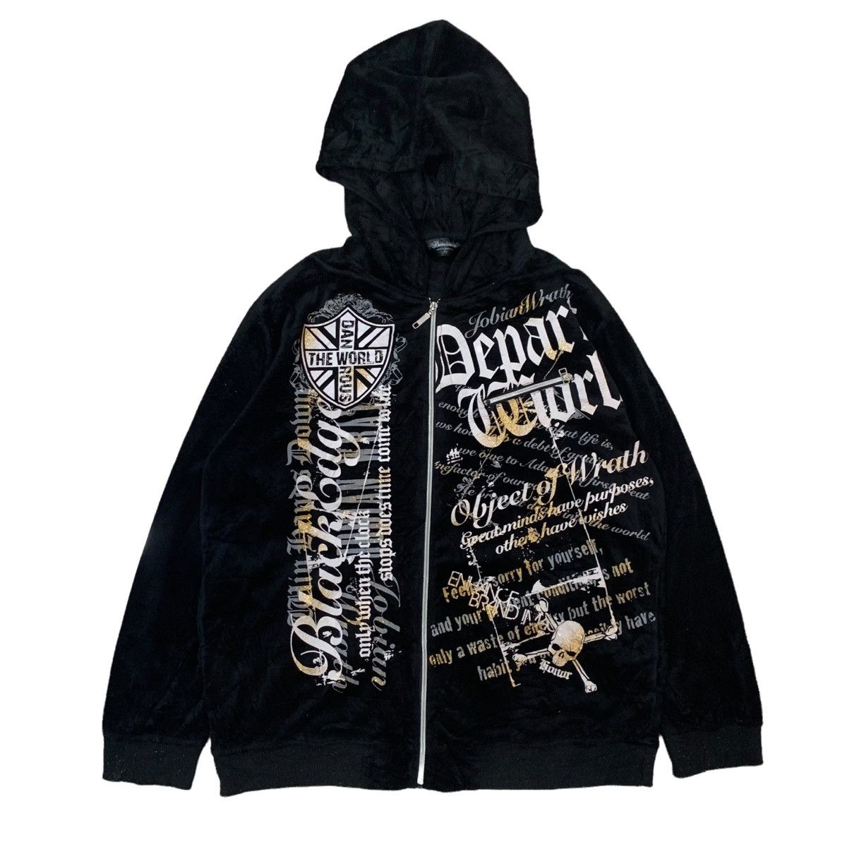 Japanese Brand ☠️Vintage Beaumere Velvet Skulls Design Hoodie Sweater Size US L / EU 52-54 / 3 - 1 Thumbnail