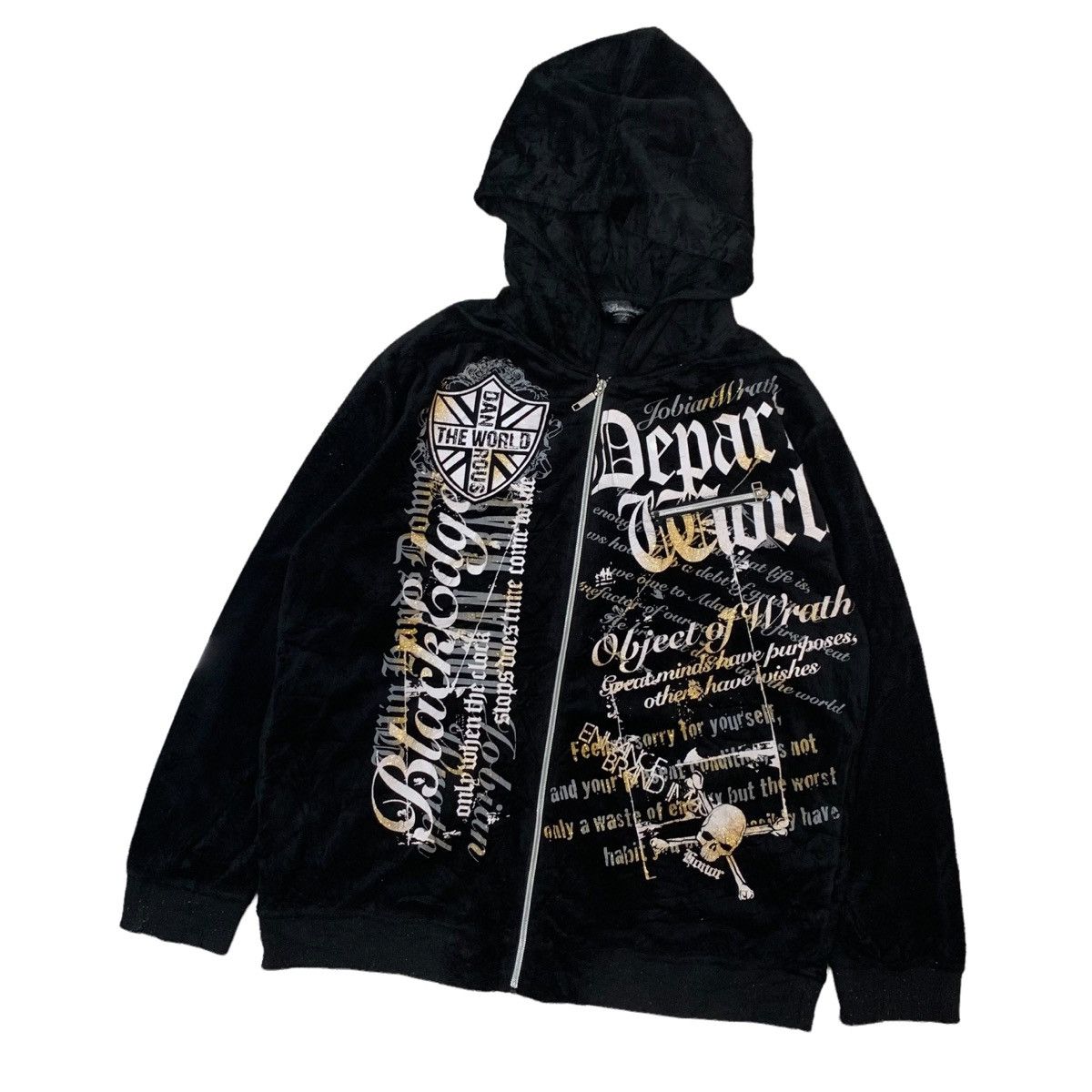 Japanese Brand ☠️Vintage Beaumere Velvet Skulls Design Hoodie Sweater Size US L / EU 52-54 / 3 - 3 Thumbnail