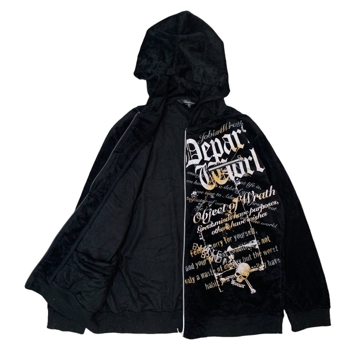 Japanese Brand ☠️Vintage Beaumere Velvet Skulls Design Hoodie Sweater Size US L / EU 52-54 / 3 - 5 Thumbnail