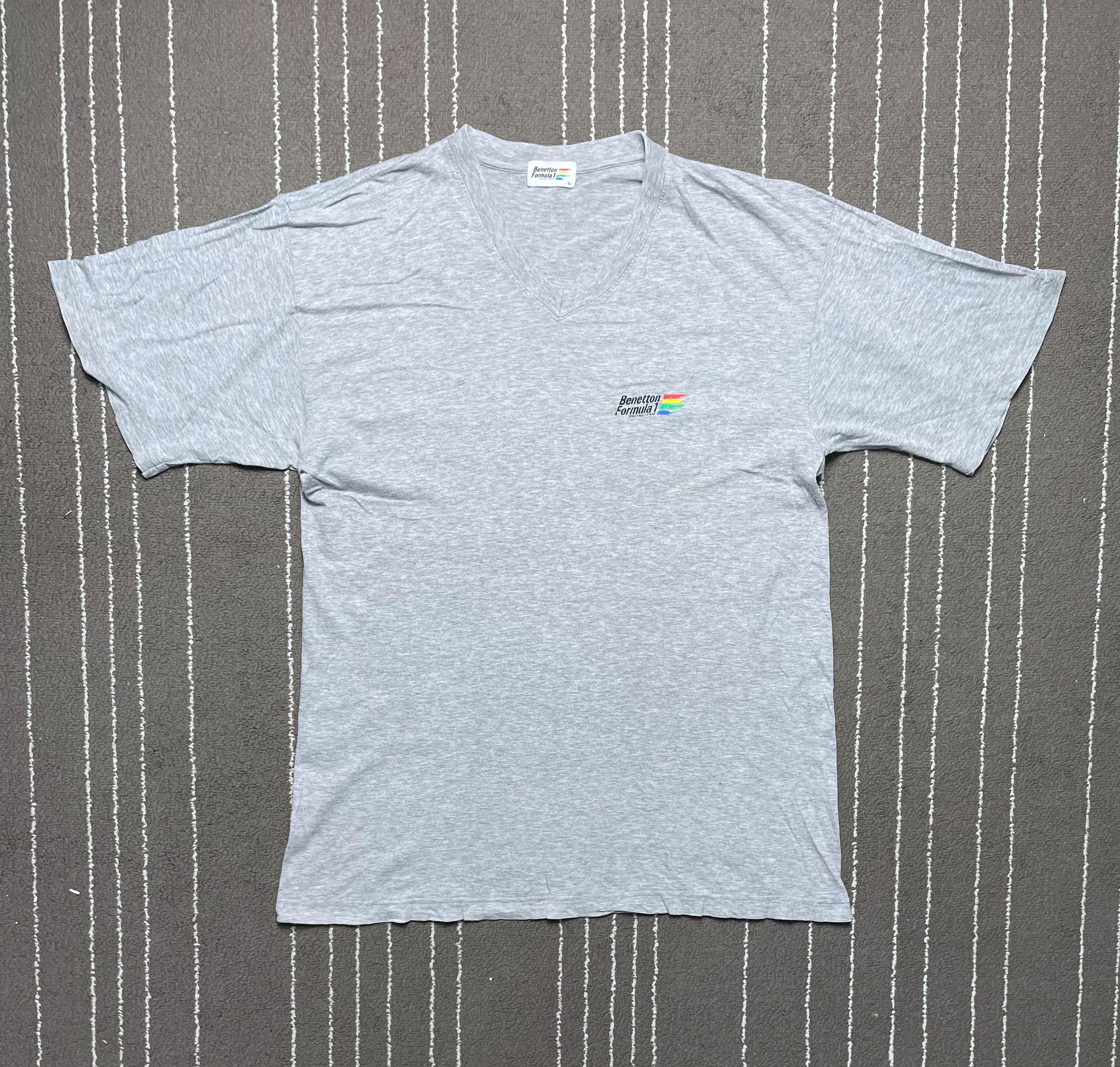 T-shirt Vintage United Colors Of Benetton Formula 1 Racing Team - Taille M, Occasion Très Bon état (détails Usure)