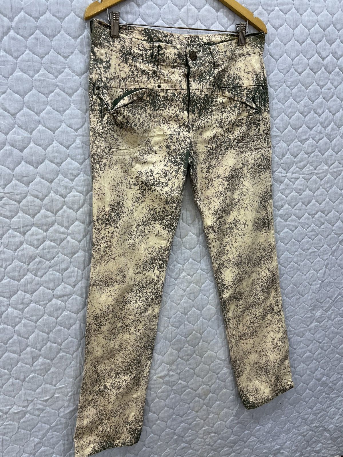 Japanese Brand K. CITRINE CHAKRA CUSTOM MADE ACID WASH STYLE Size US 33 - 3 Thumbnail
