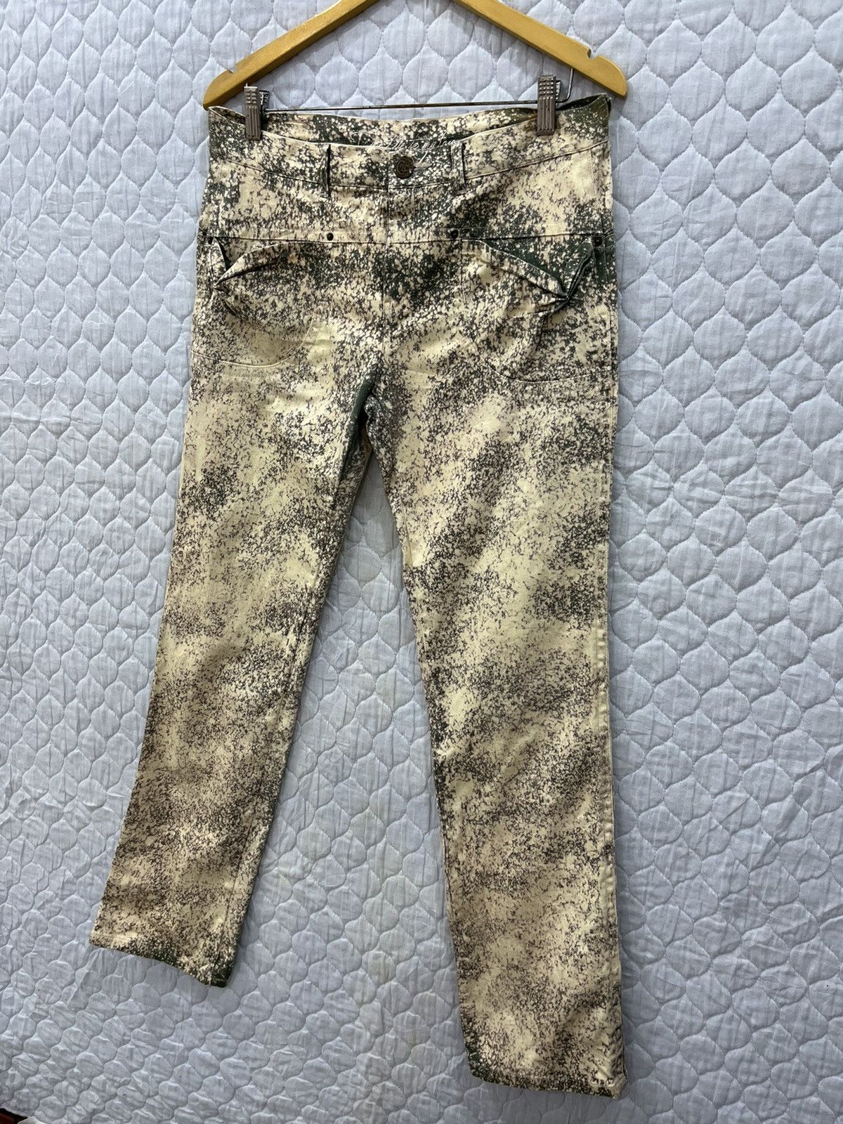 Japanese Brand K. CITRINE CHAKRA CUSTOM MADE ACID WASH STYLE Size US 33 - 2 Thumbnail