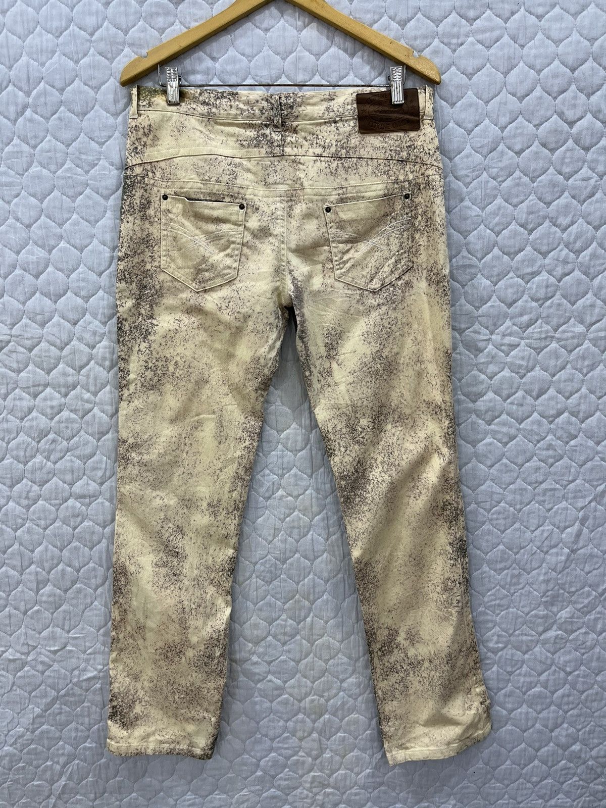 Japanese Brand K. CITRINE CHAKRA CUSTOM MADE ACID WASH STYLE Size US 33 - 4 Thumbnail