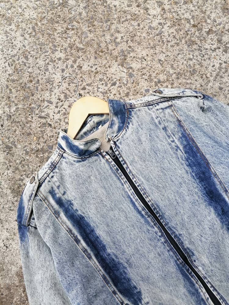 Vintage Vintage 80s Stone Washed Denim Jacket Size US S / EU 44-46 / 1 - 3 Thumbnail