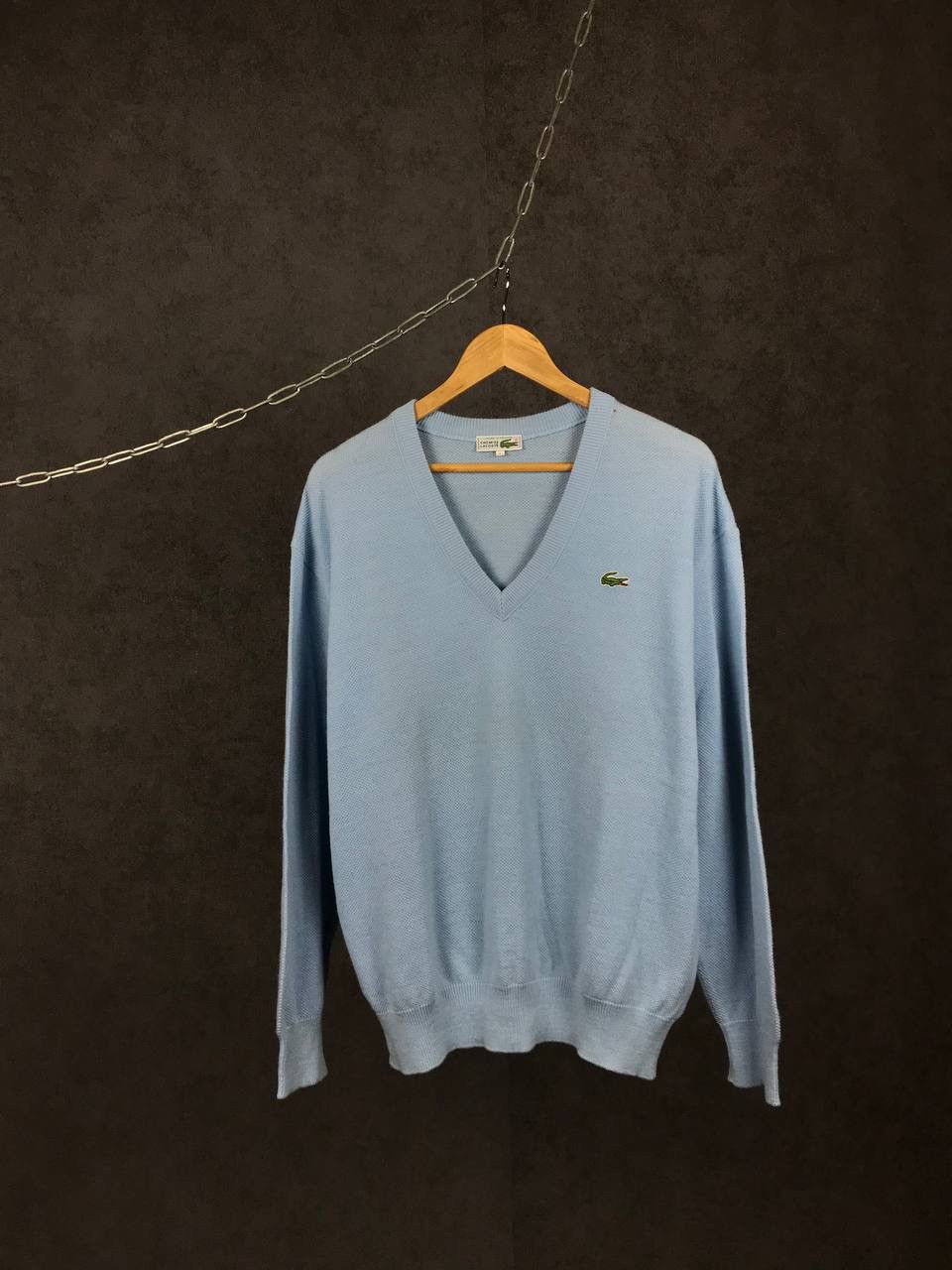 Lacoste Lacoste vintage luxury streetwear v neck sweater Size US XL / EU 56 / 4 - 1 Thumbnail
